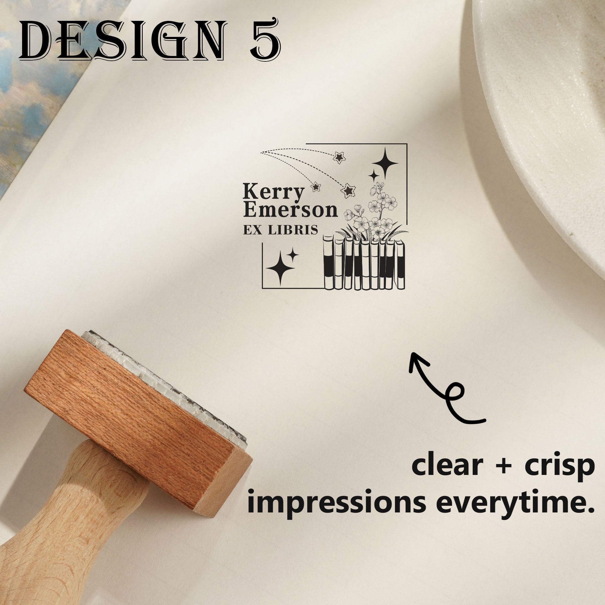 Custom Hand Carved Rubber Stamp