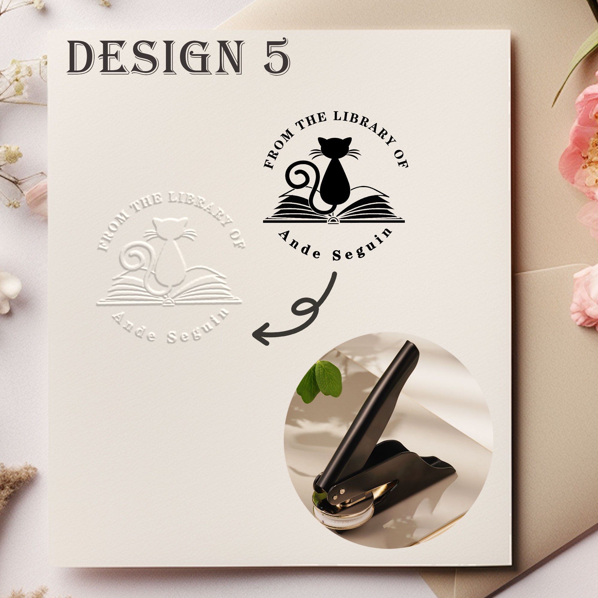 Custom Nature Floral Embosser