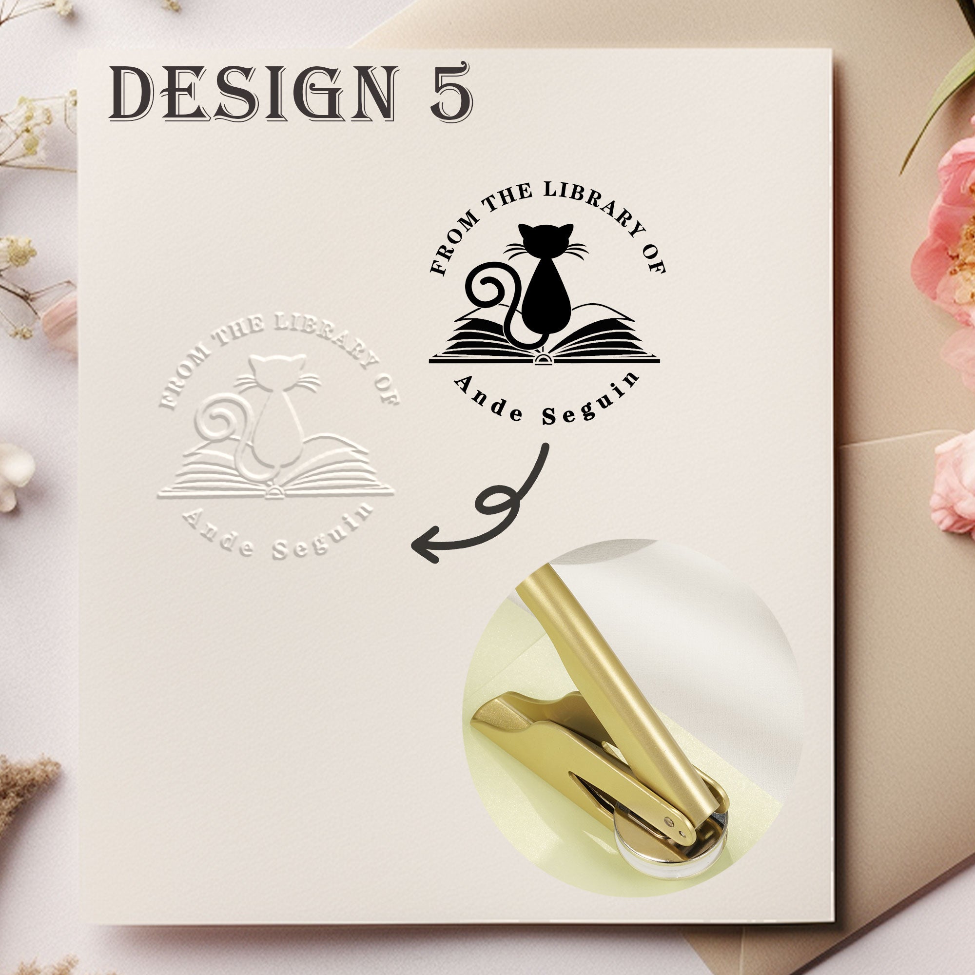 Custom Nature Floral Embosser