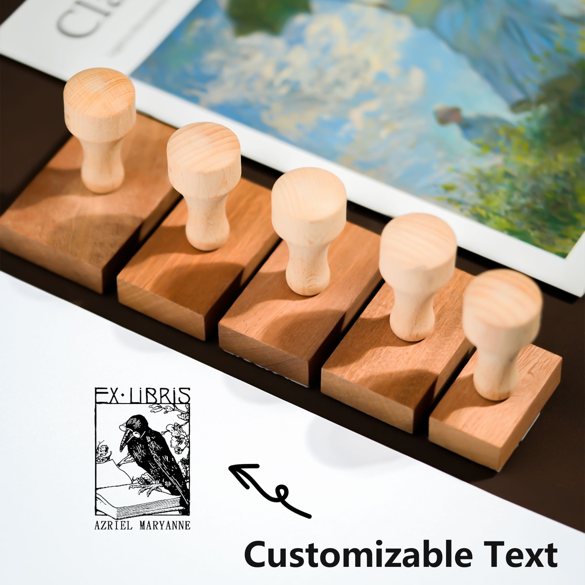Customized Personal Bookplate Stamp