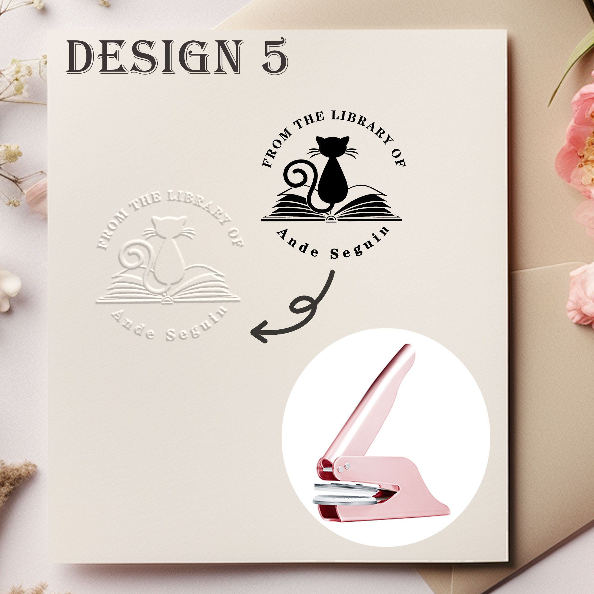 Custom Nature Floral Embosser