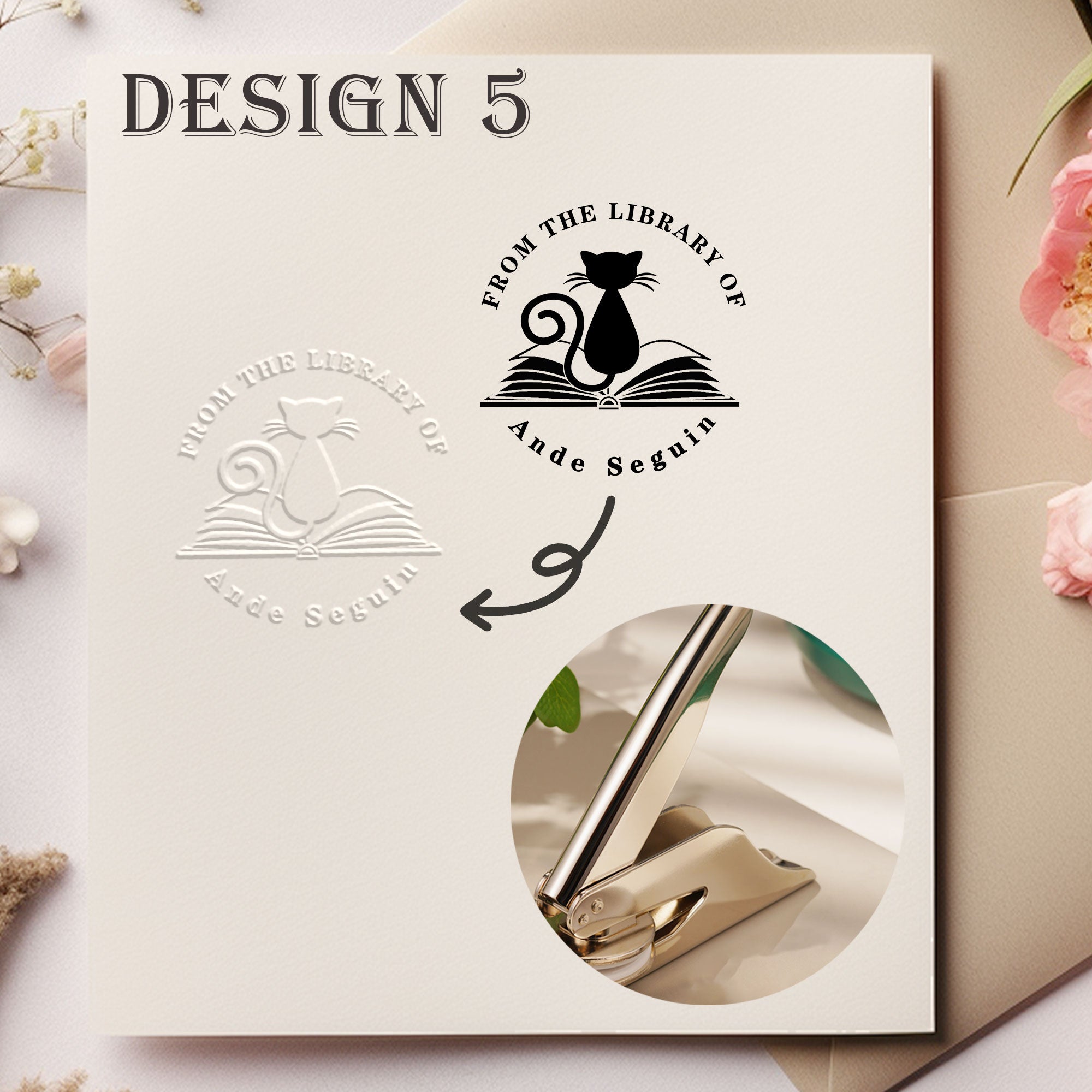 Custom Nature Floral Embosser