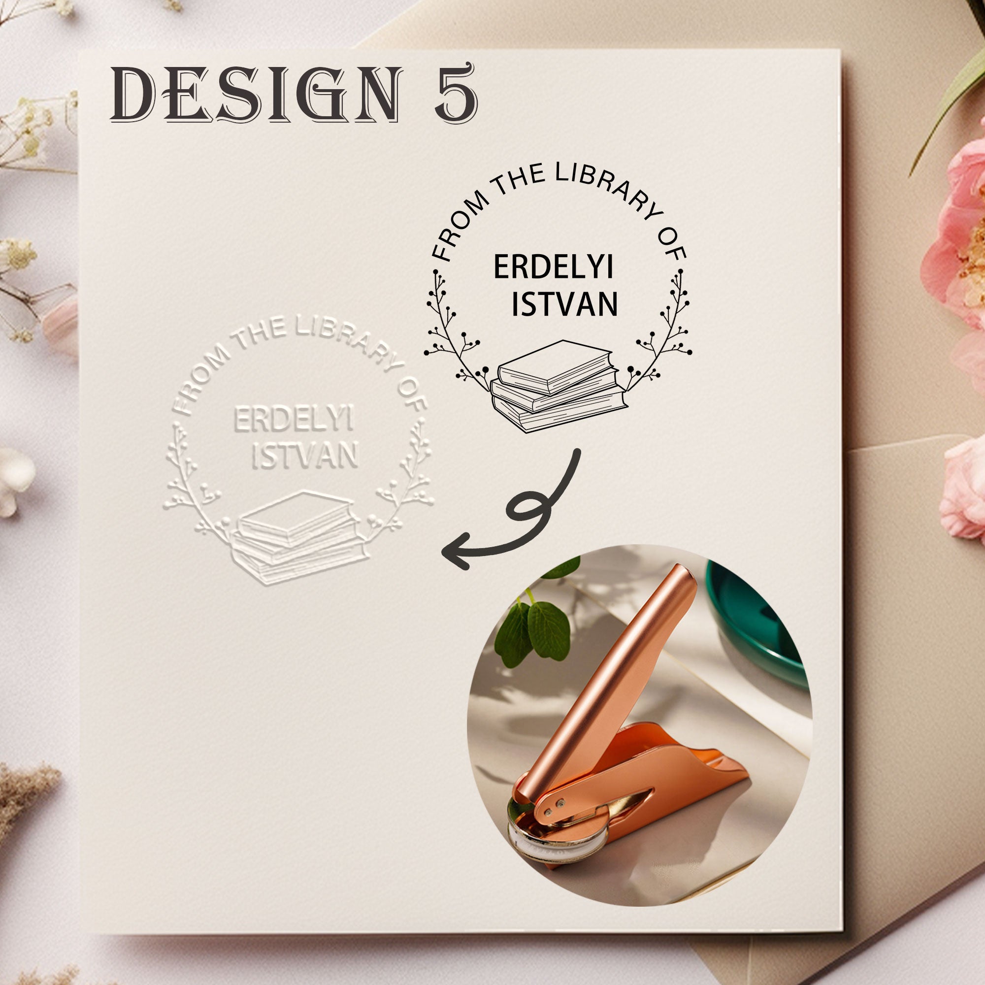 Custom Reading Lover Embosser