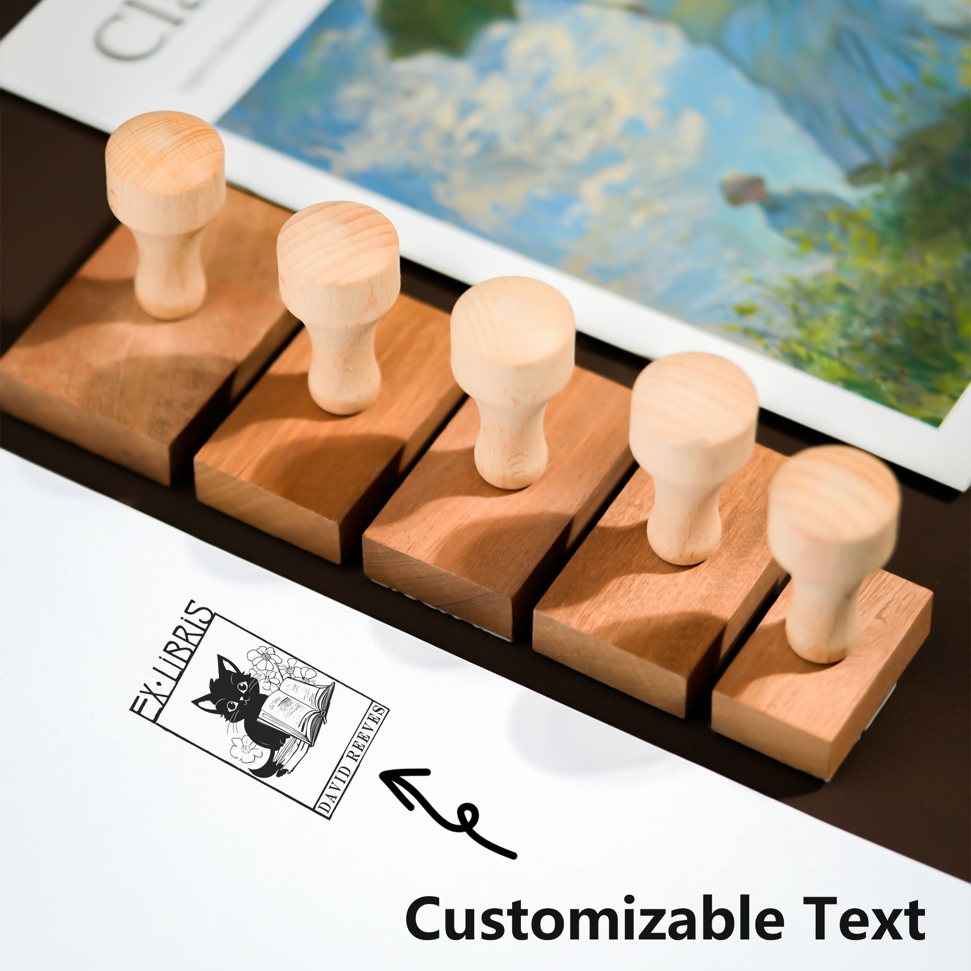Customized Art Bookplate Stamp