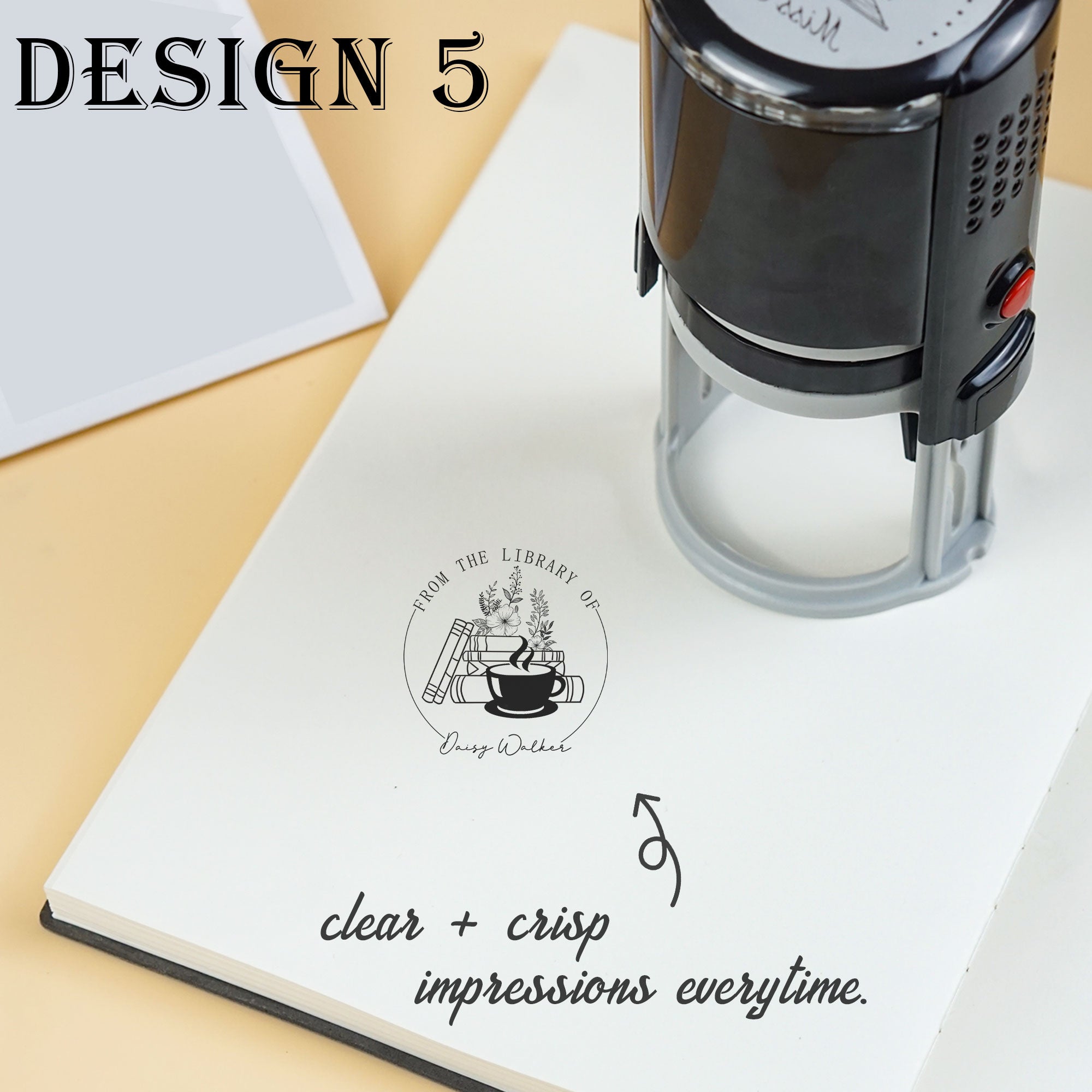 Book Lover Self‑inking Stamp