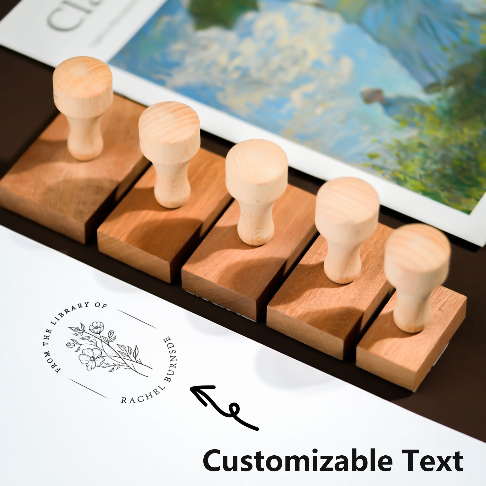 Custom Wood Rubber Stamp