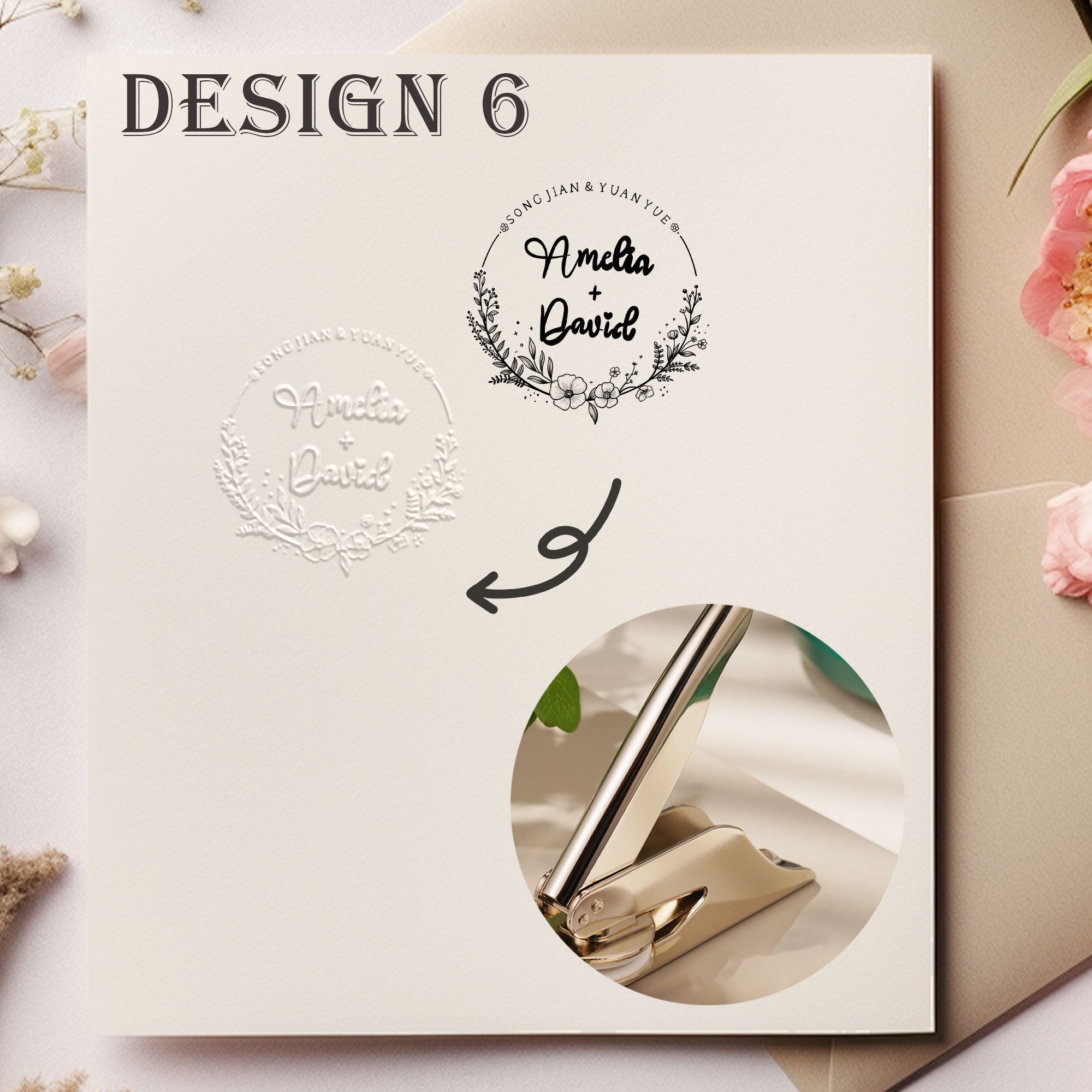 Custom Family Wedding Embosser
