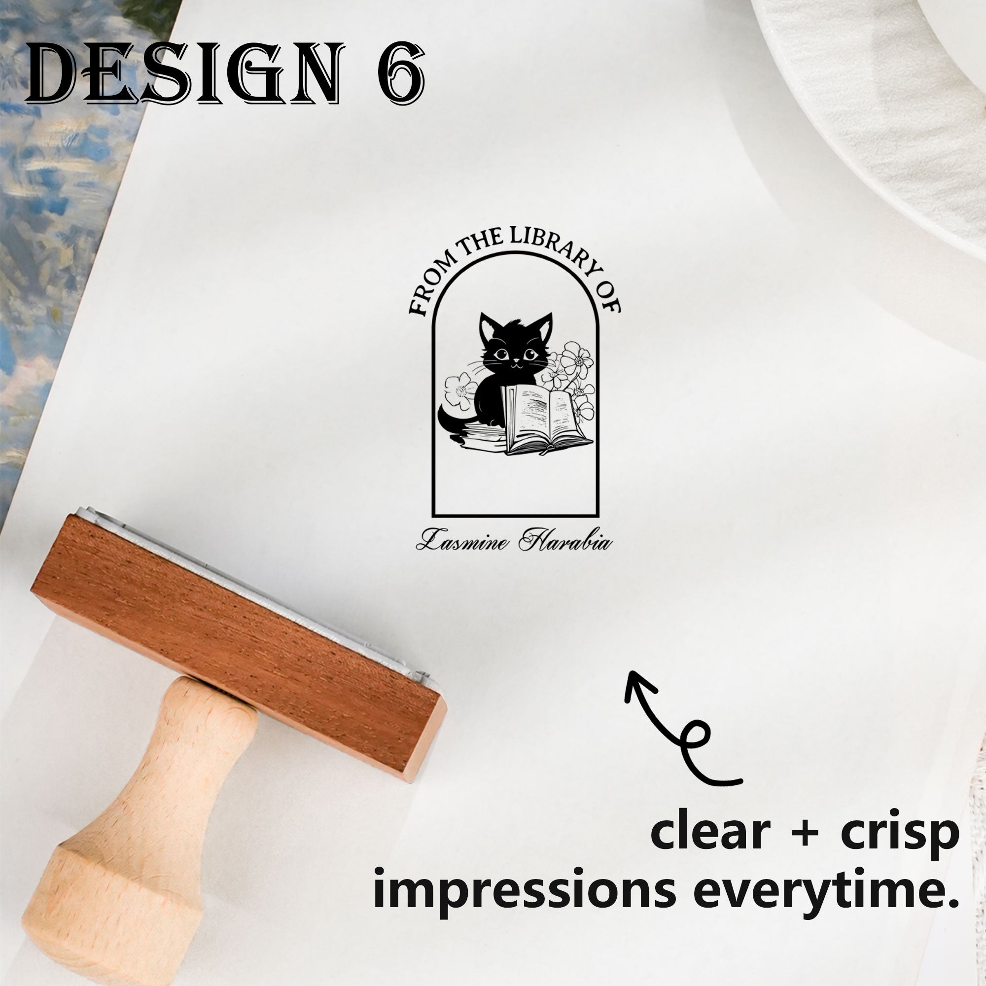 Literary Art Rubber Stamp