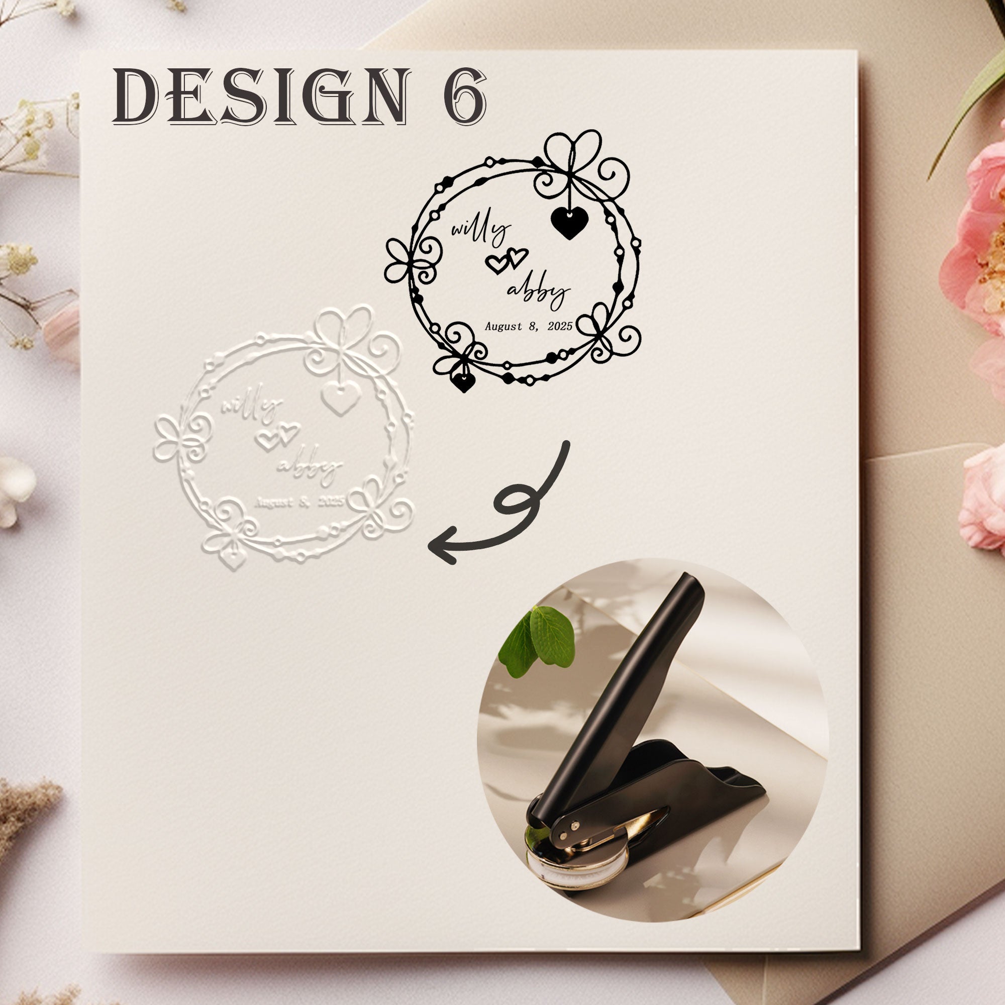 Custom Antique Wedding Embosser