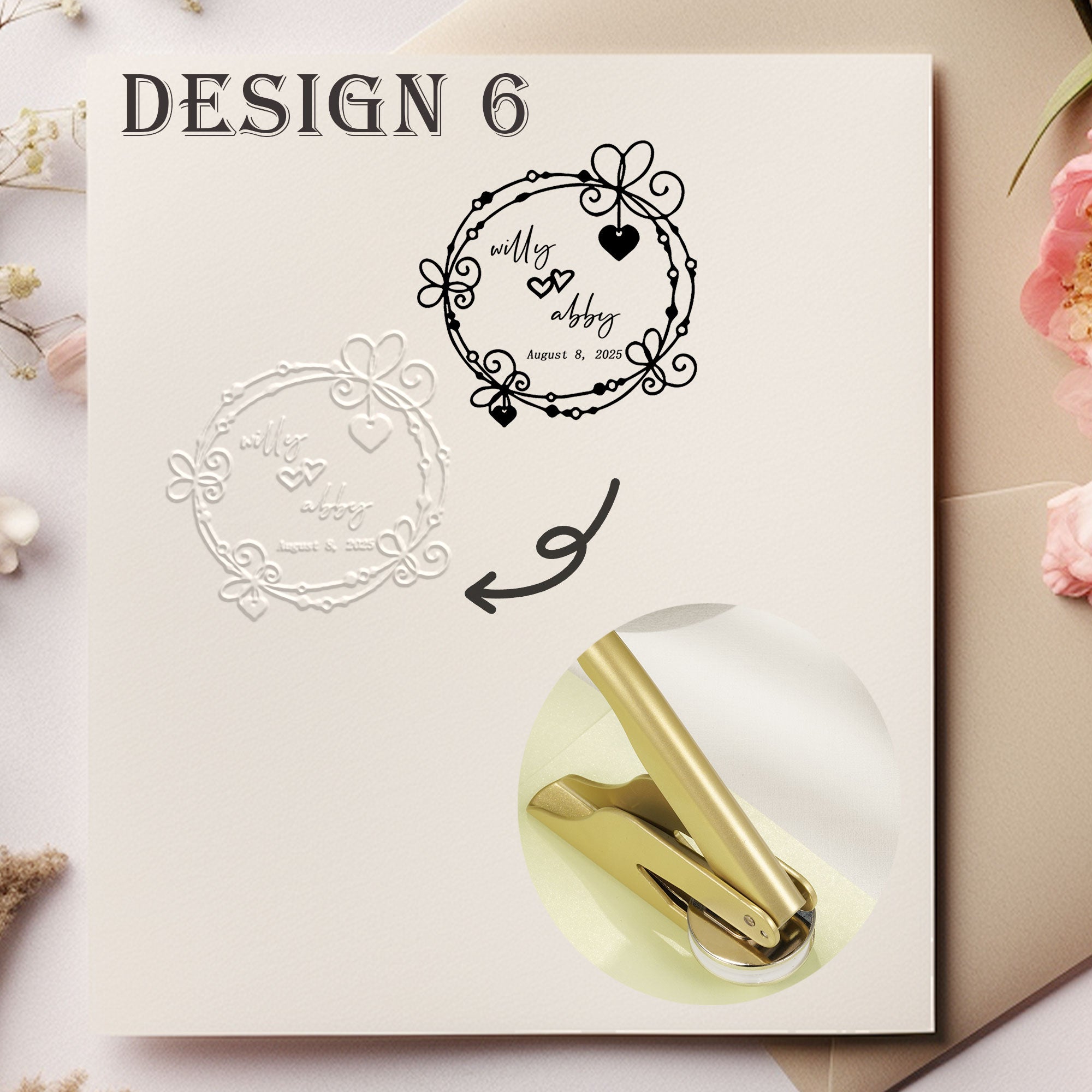 Custom Antique Wedding Embosser