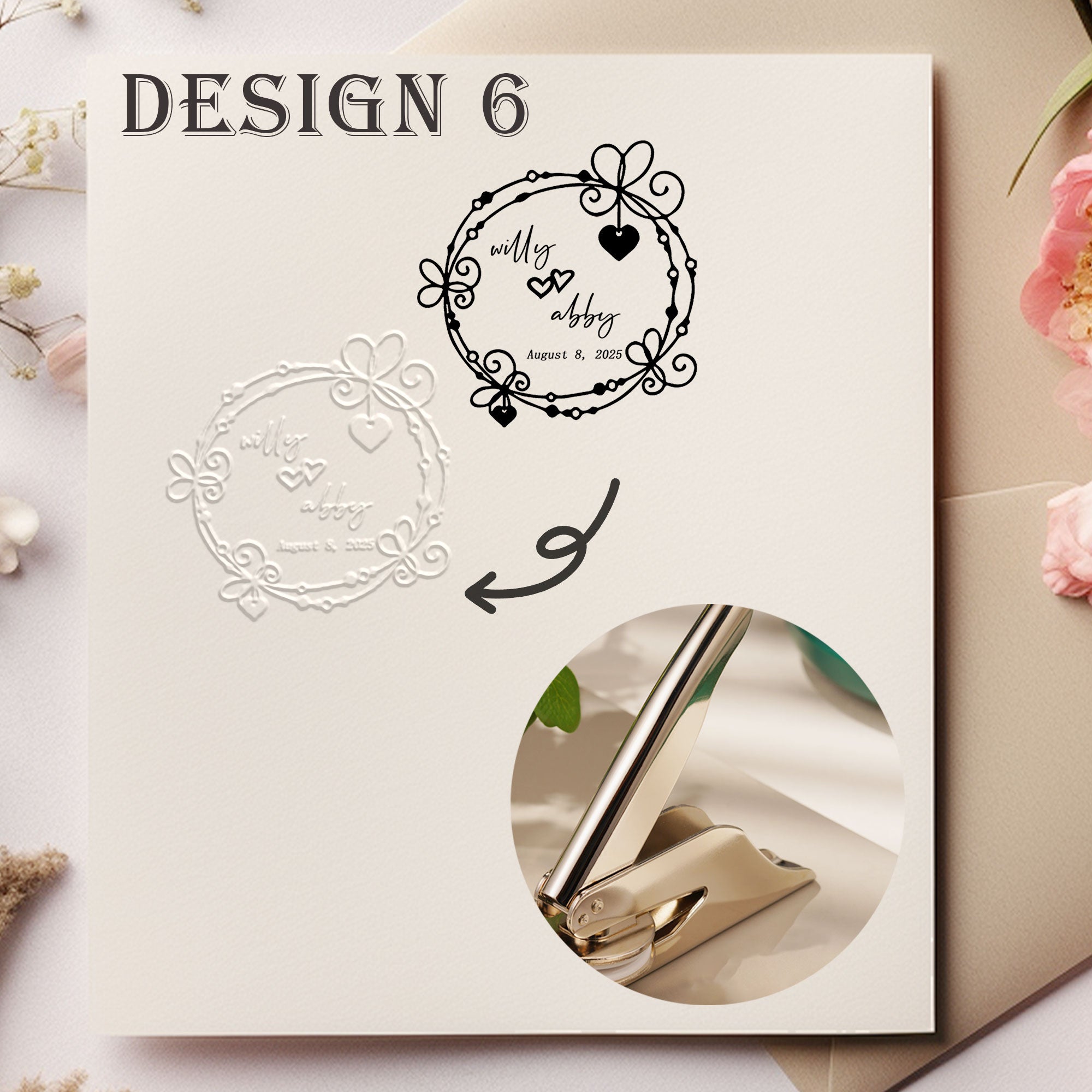 Custom Antique Wedding Embosser