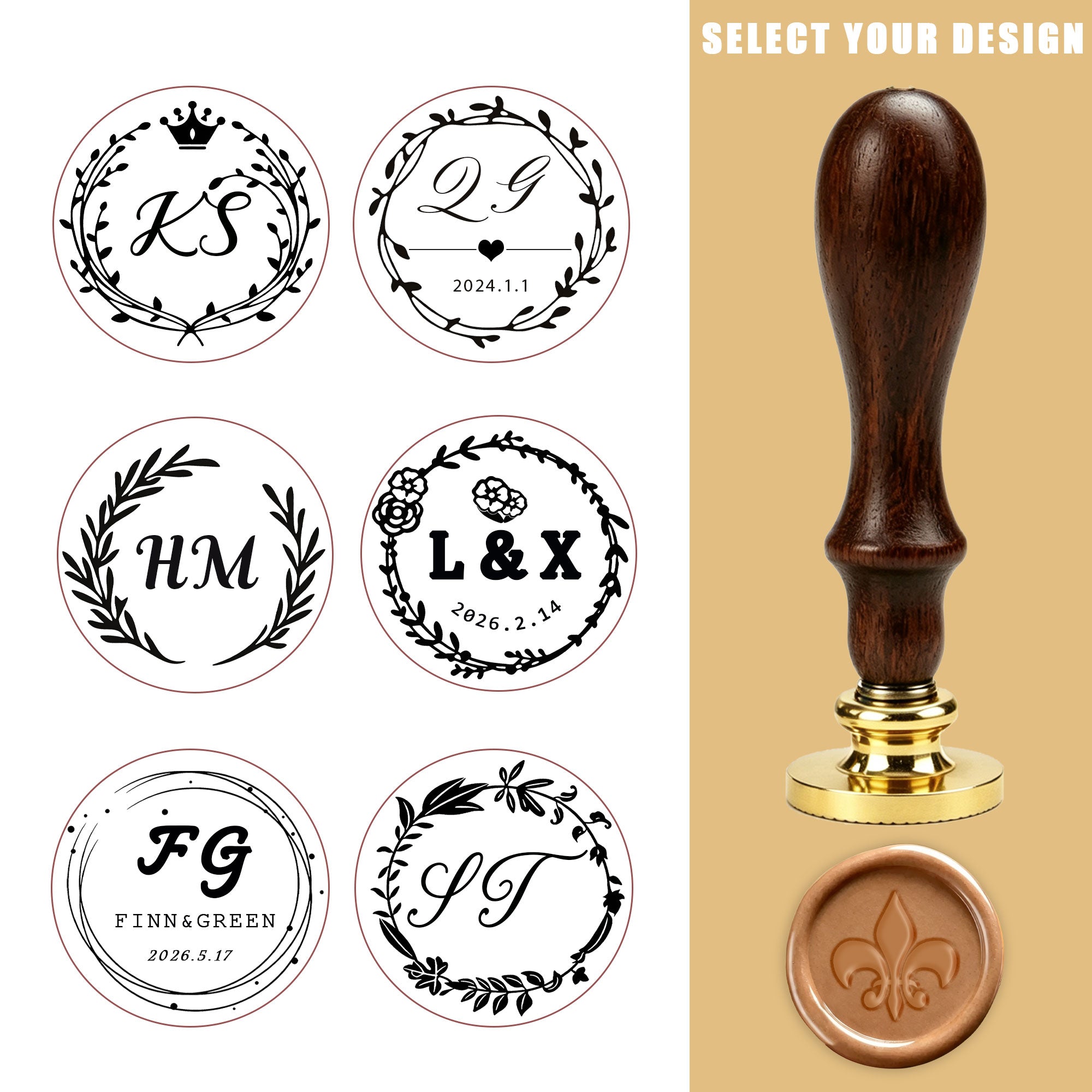 Decorative wax stamp