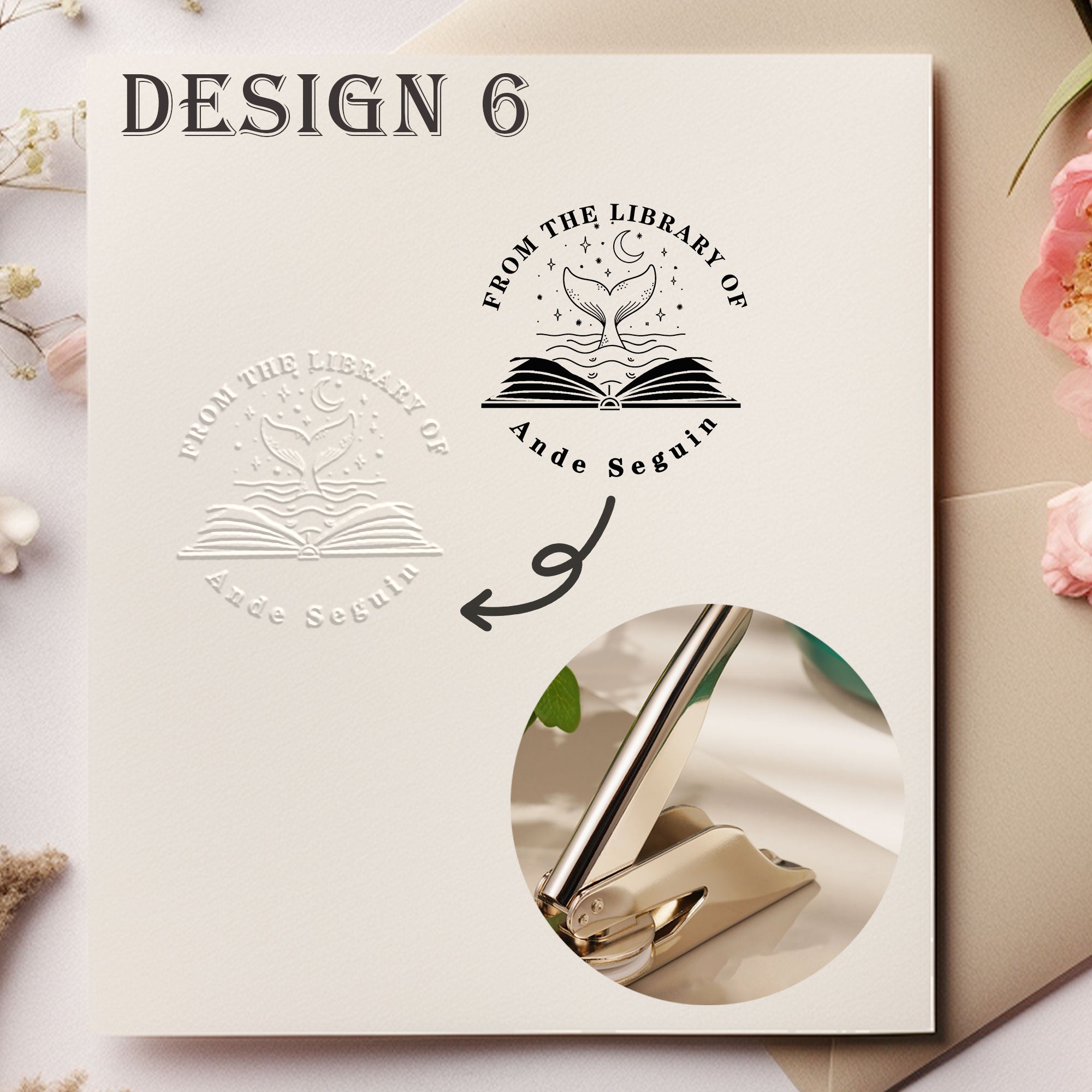 Custom Nature Floral Embosser