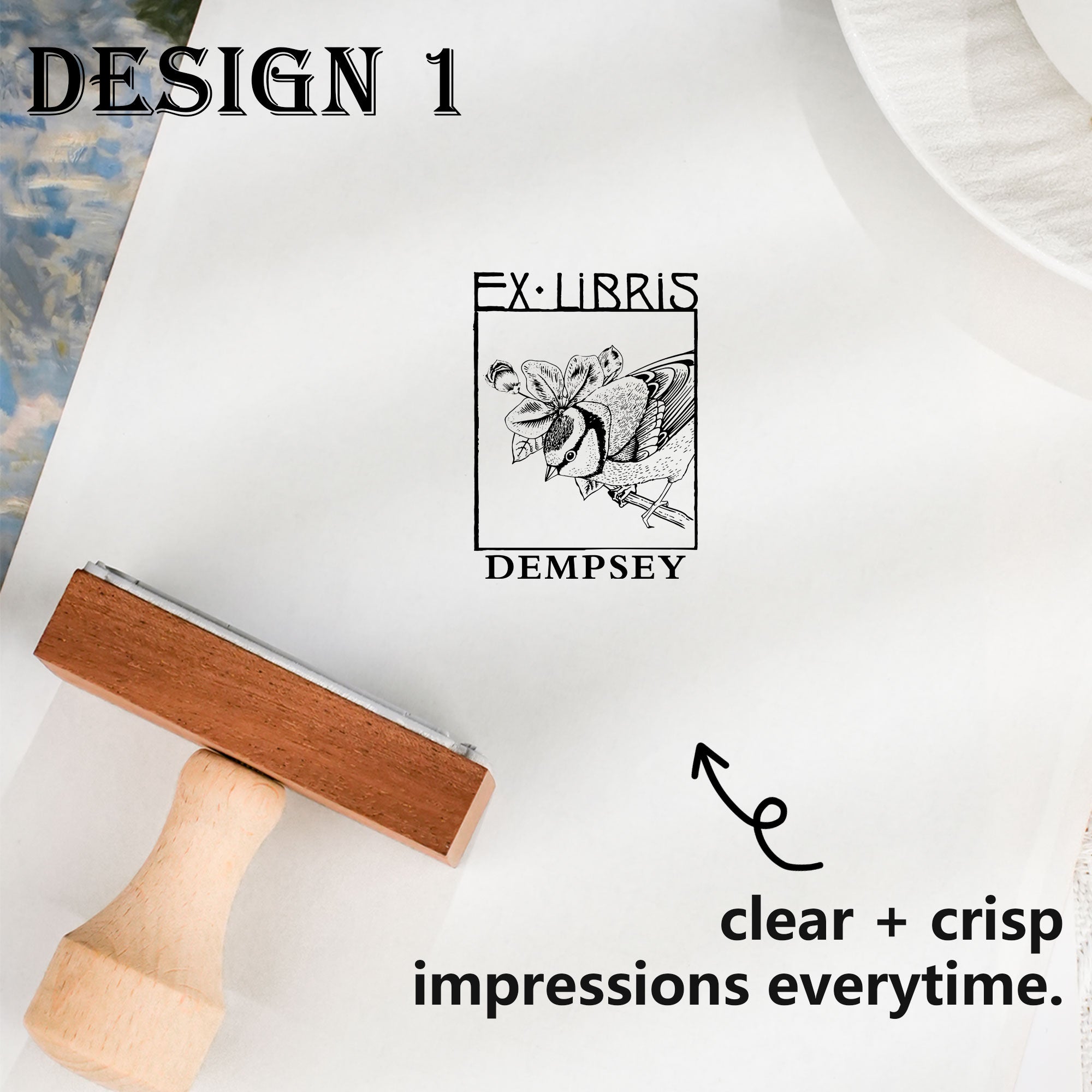 Customized Bookplate Wood Stamp