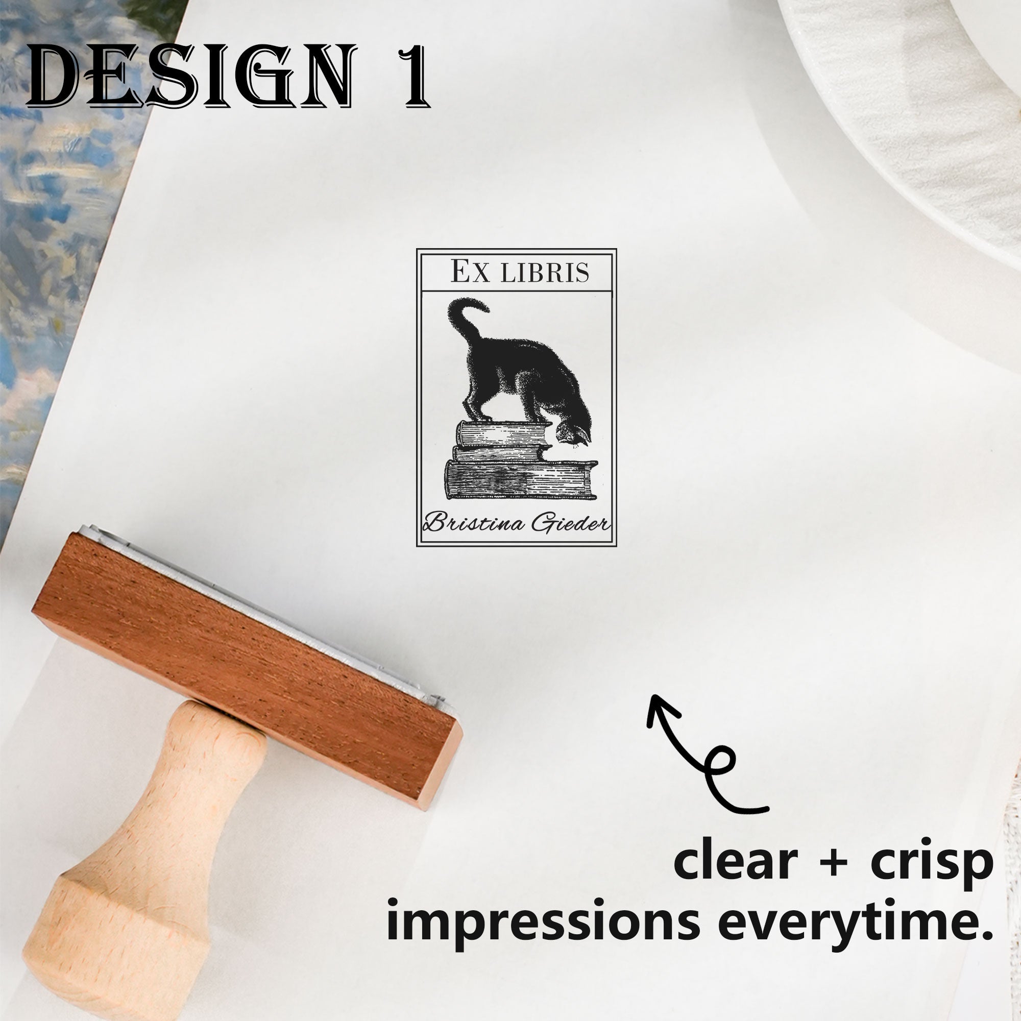 Customized Designer Bookplate Stamp