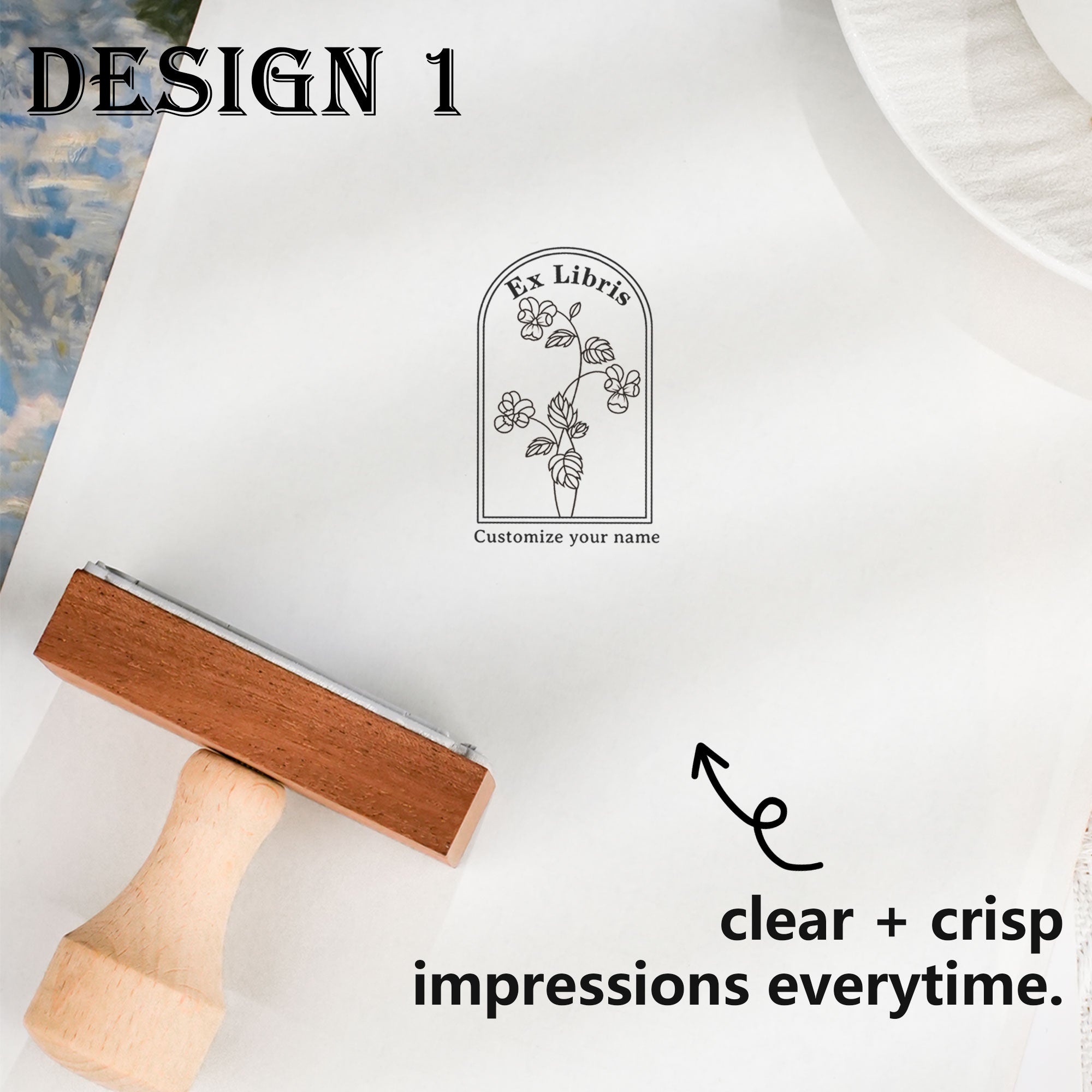 Customized Bookplate Rubber Stamp