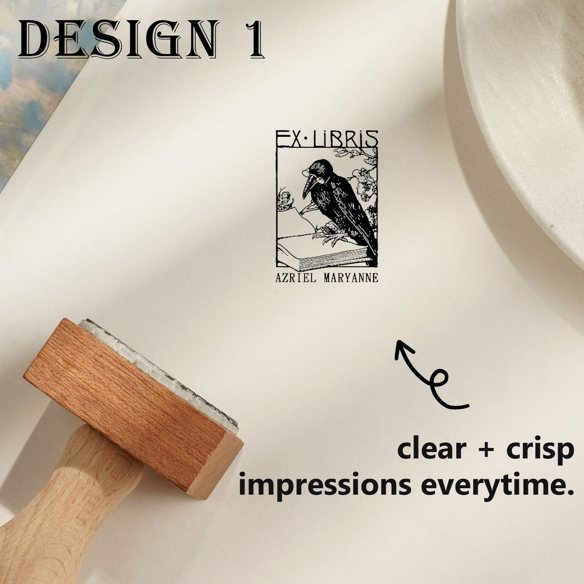 Customized Personal Bookplate Stamp