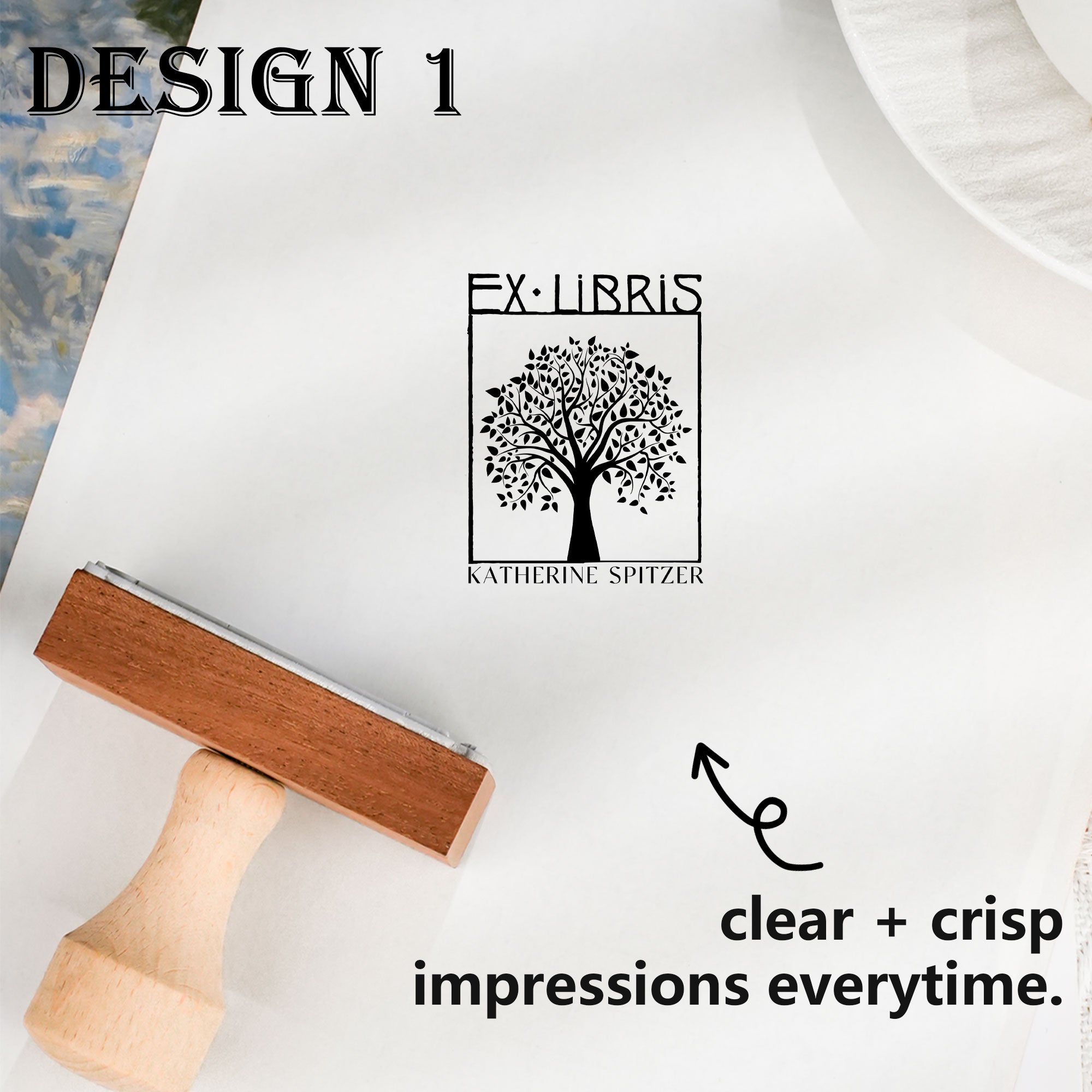 Customized Art Bookplate Stamp