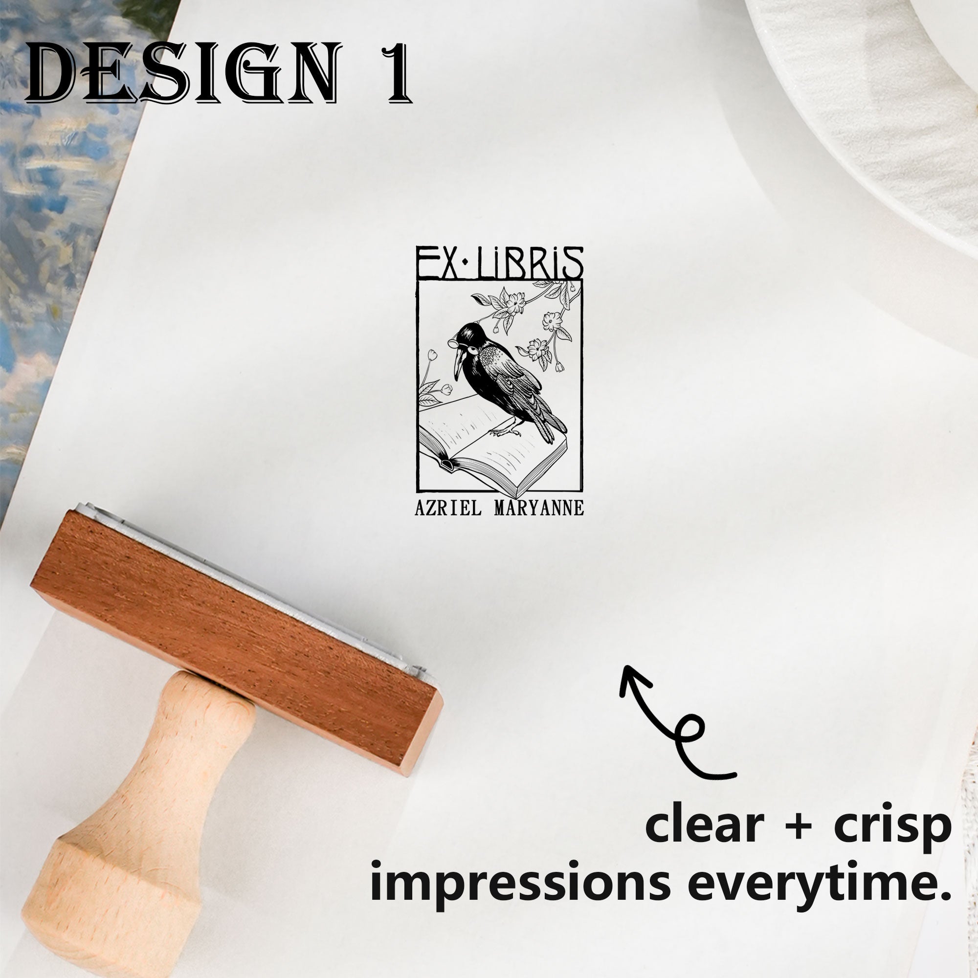 Customized Nature Bookplate Stamp