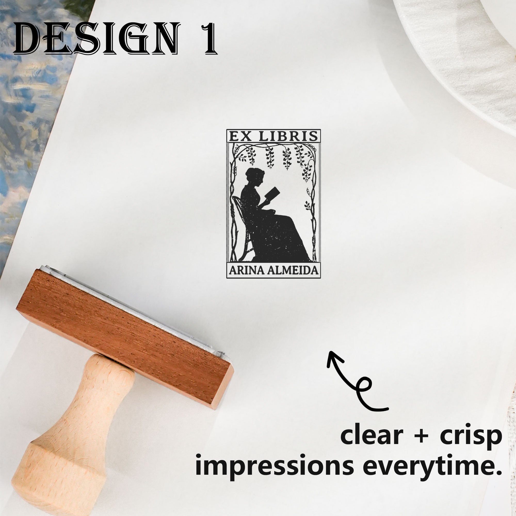 Customized Library Bookplate Stamp