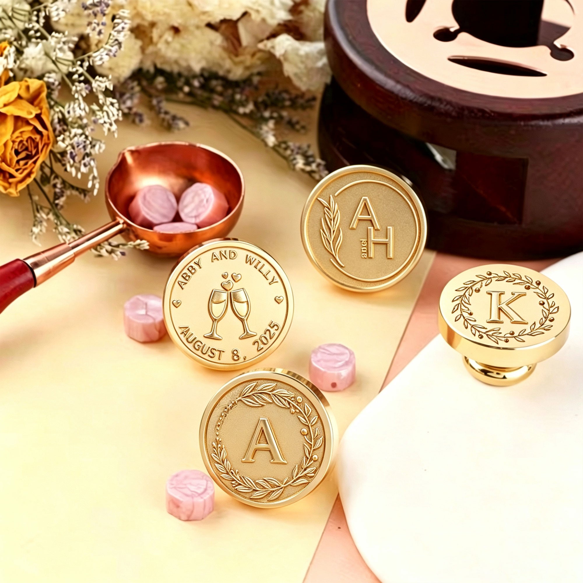 Vintage-style wax seal decorative craft