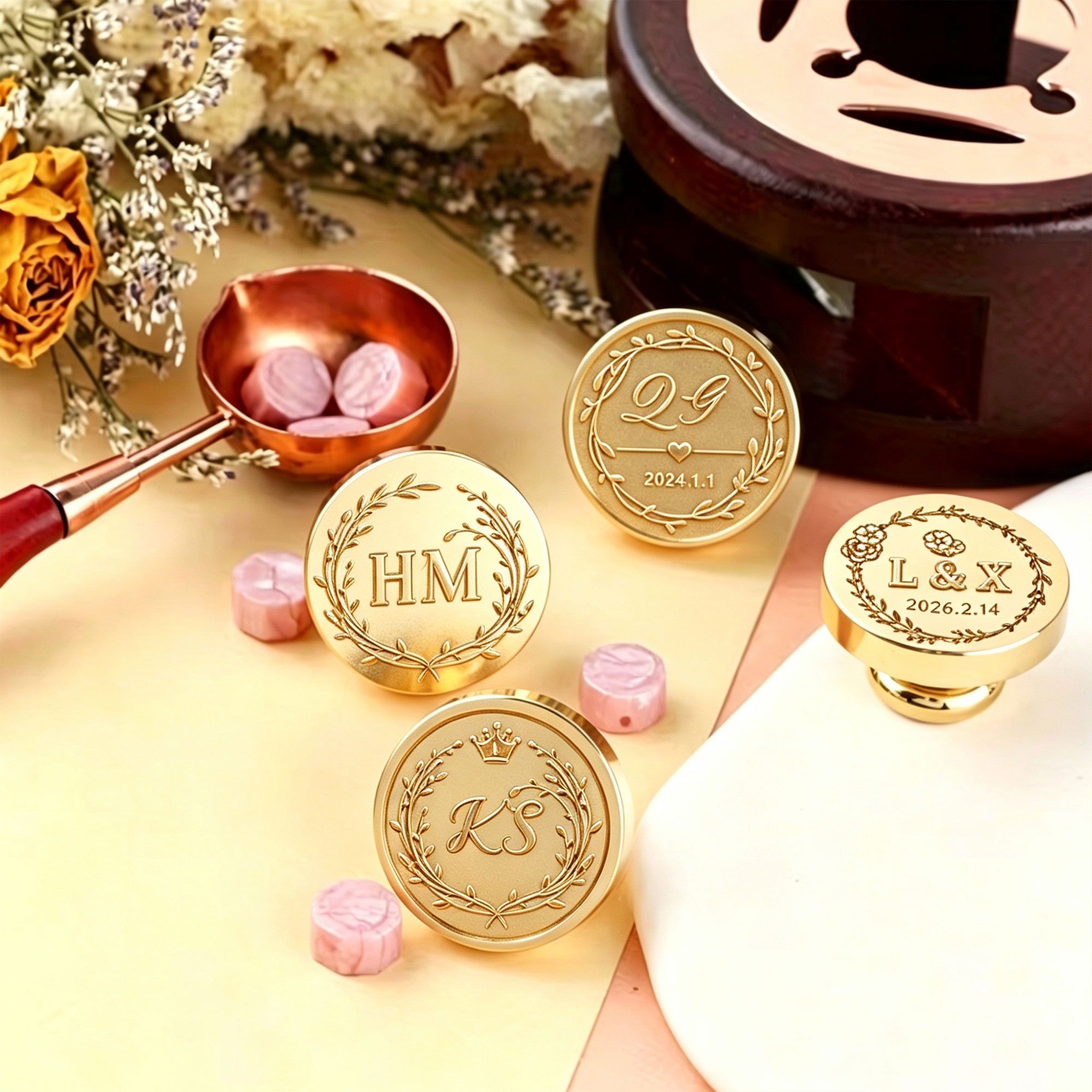 Decorative wax stamp