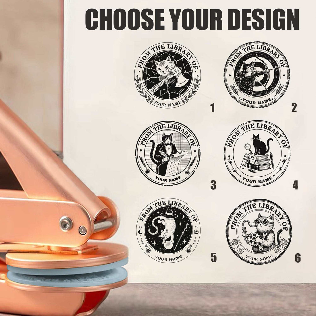 Custom Logo Book Embosser | Branded Business Bookplate Seal