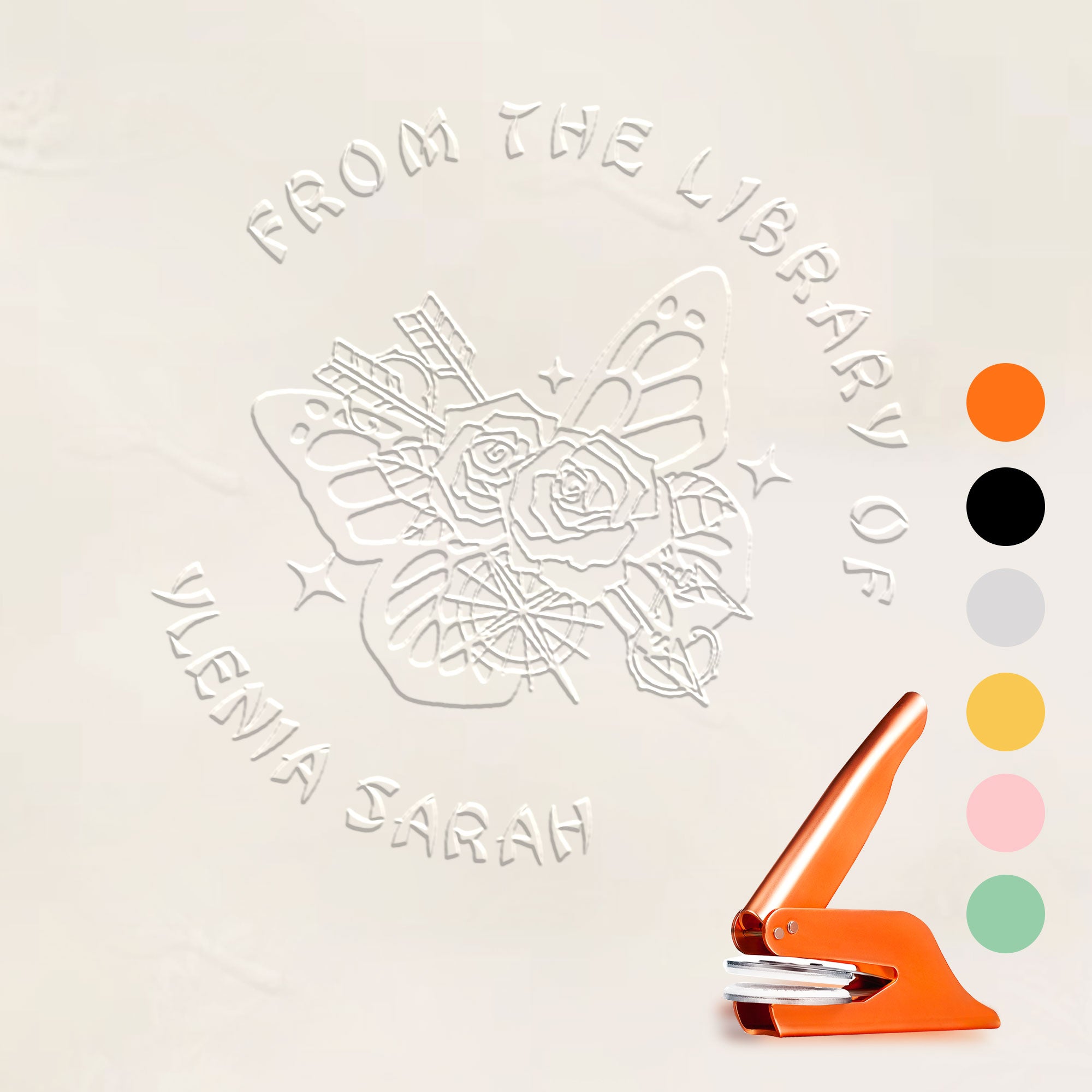 Custom Retro Floral Embosser