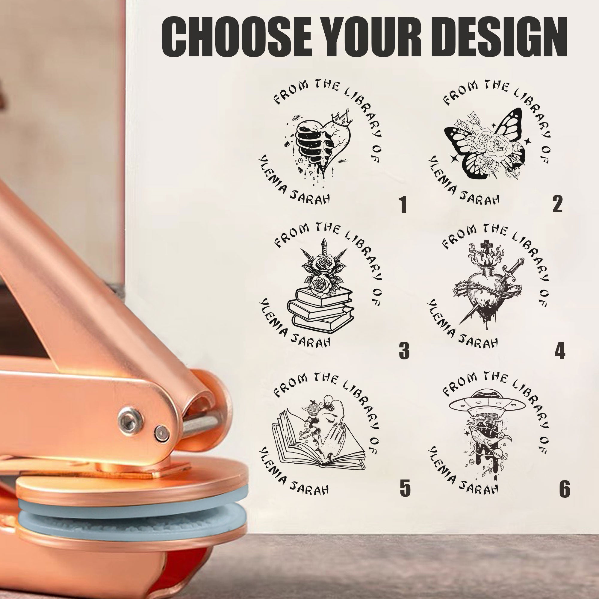 Custom Retro Floral Embosser