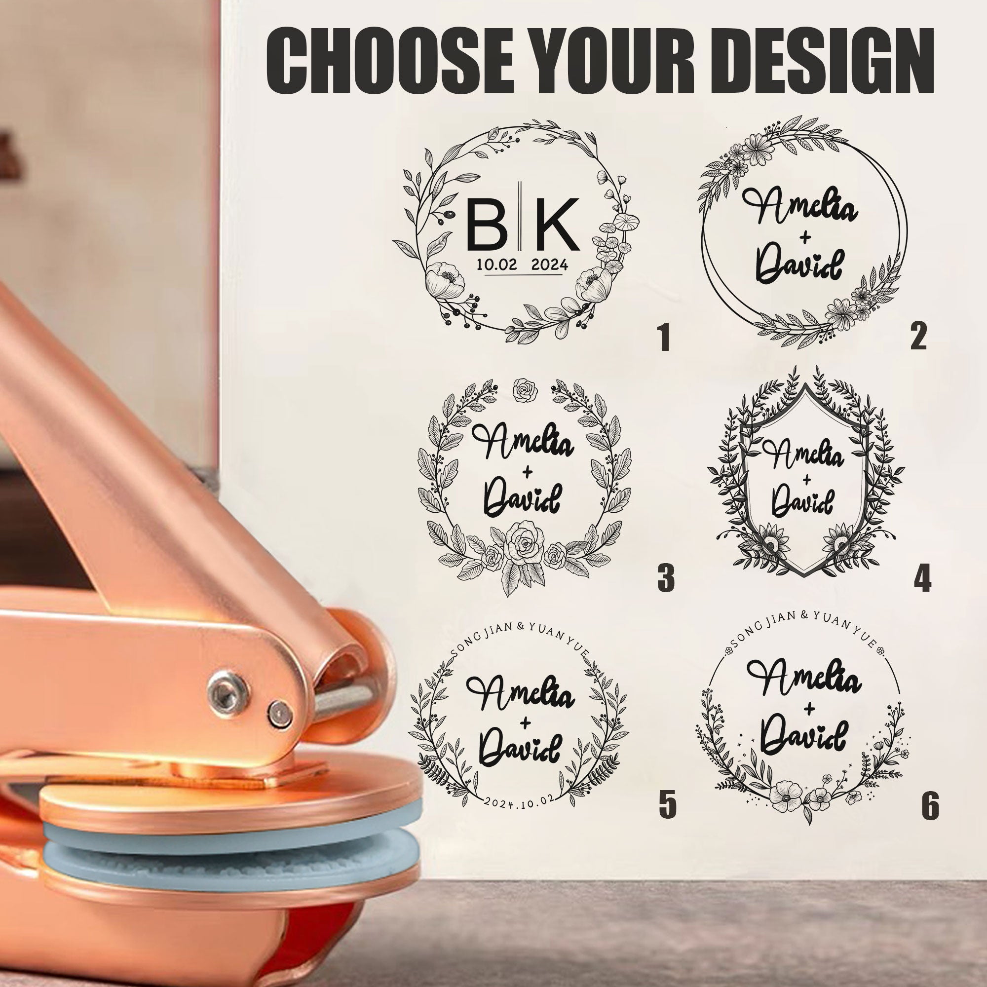 Custom Family Wedding Embosser