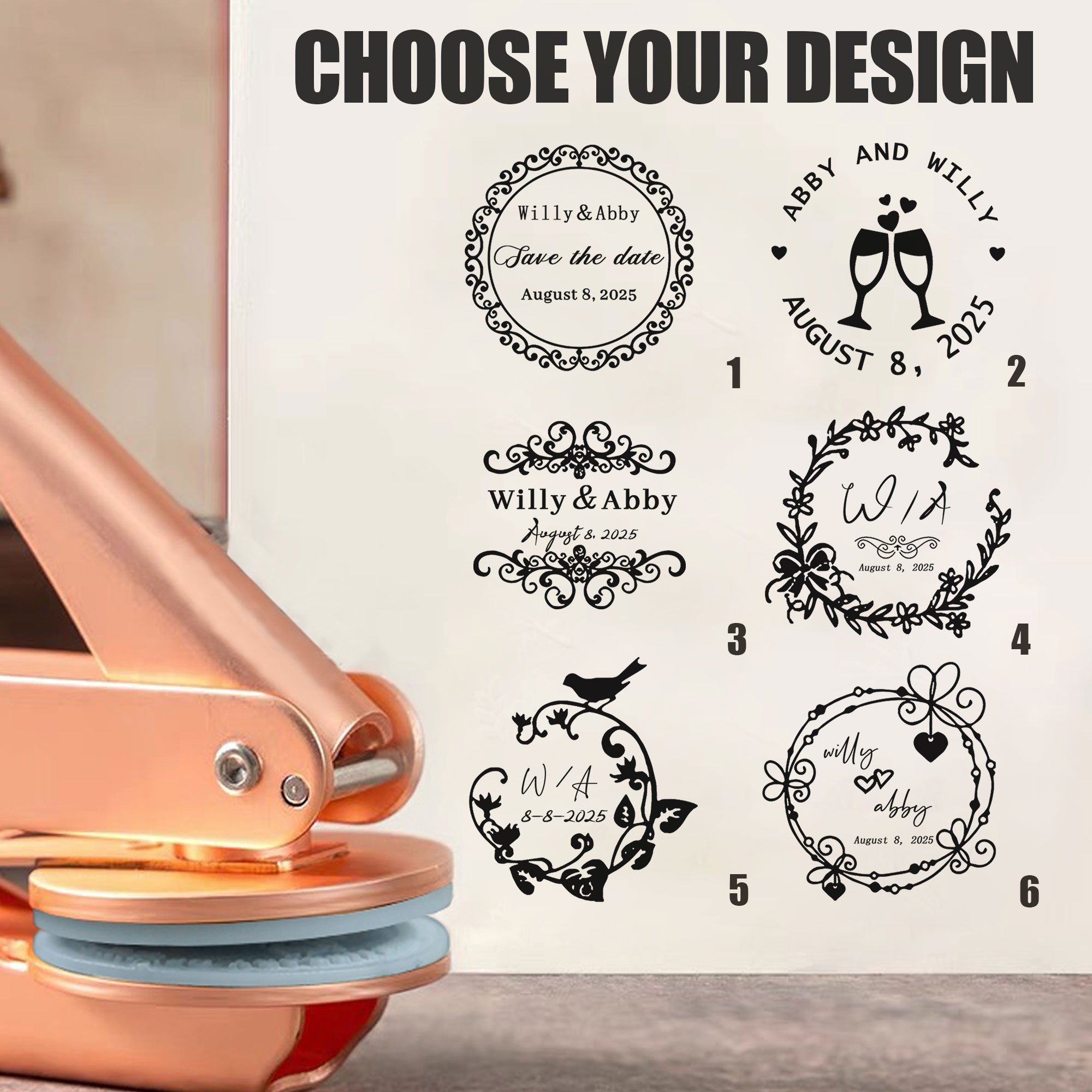 Custom Antique Wedding Embosser