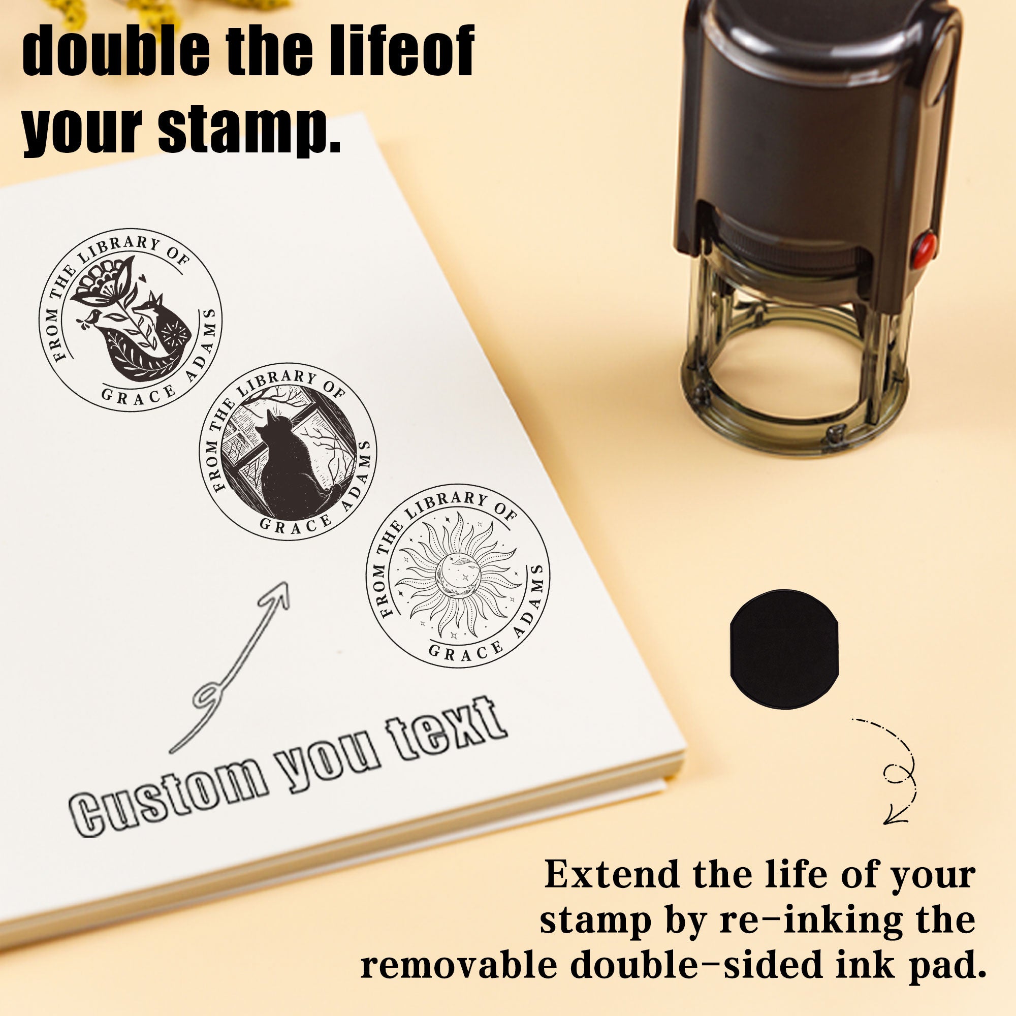 Private Library Self‑inking Stamp