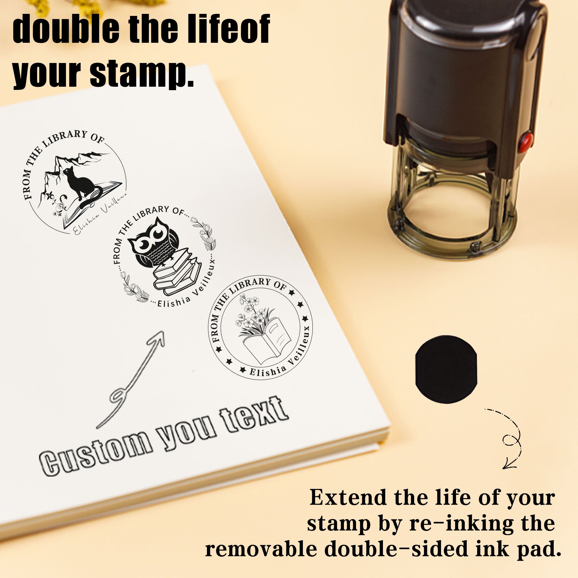 Library Self‑inking Stamp