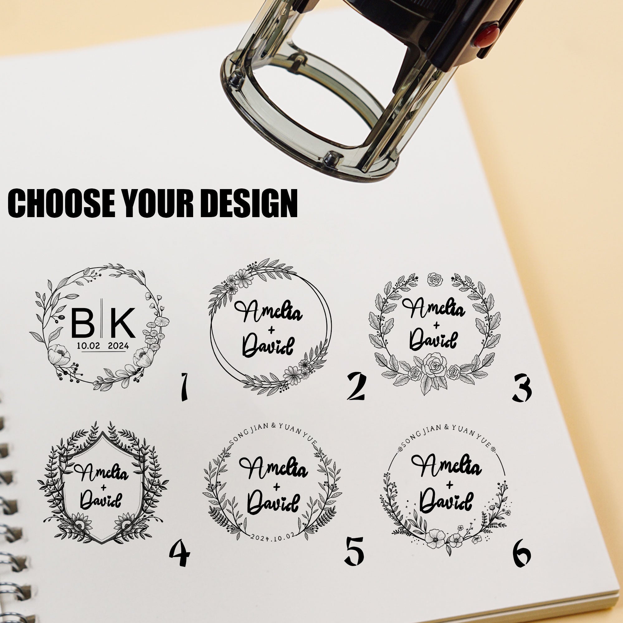 Monogram Self‑inking Stamp
