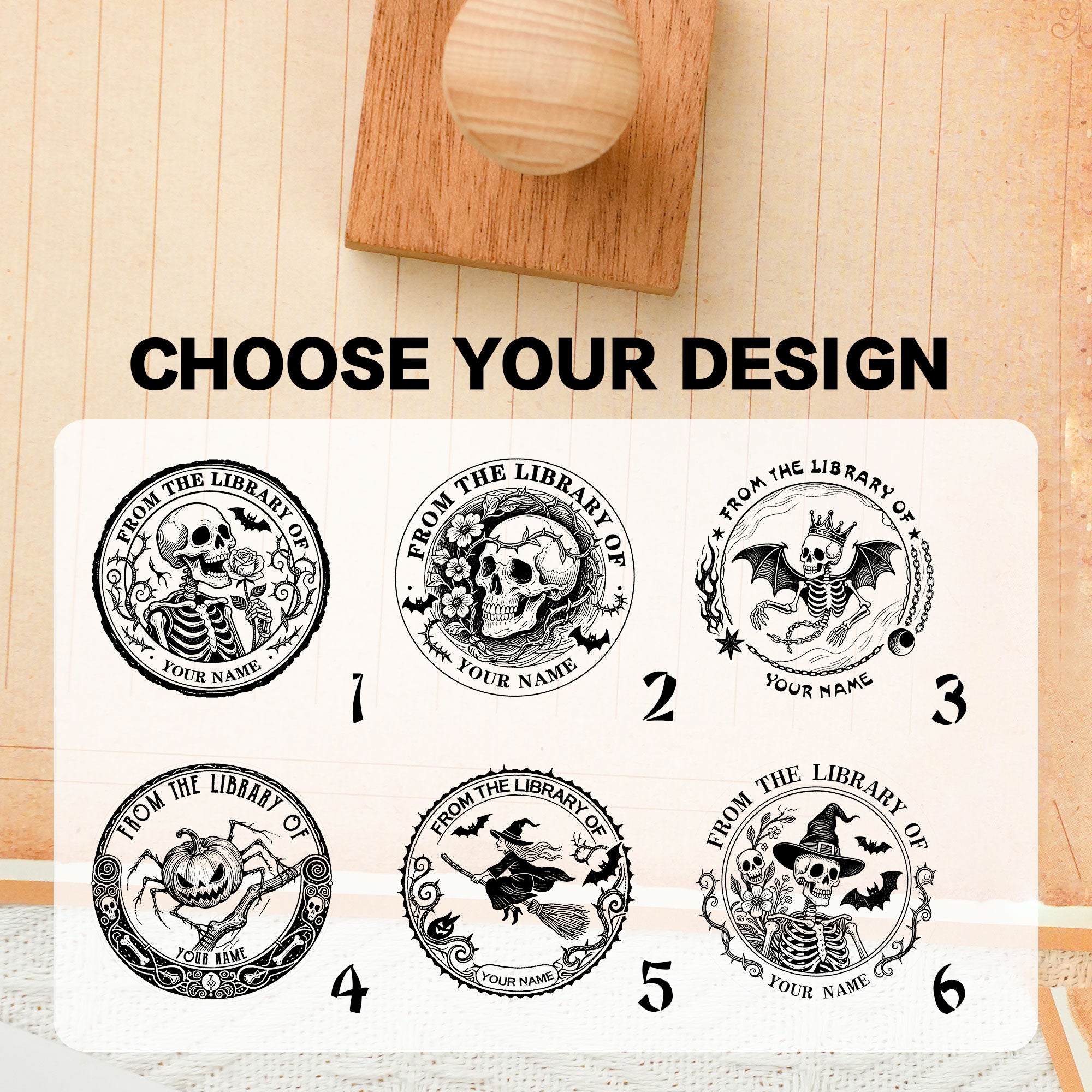 Custom Minimalist Wood Stamp
