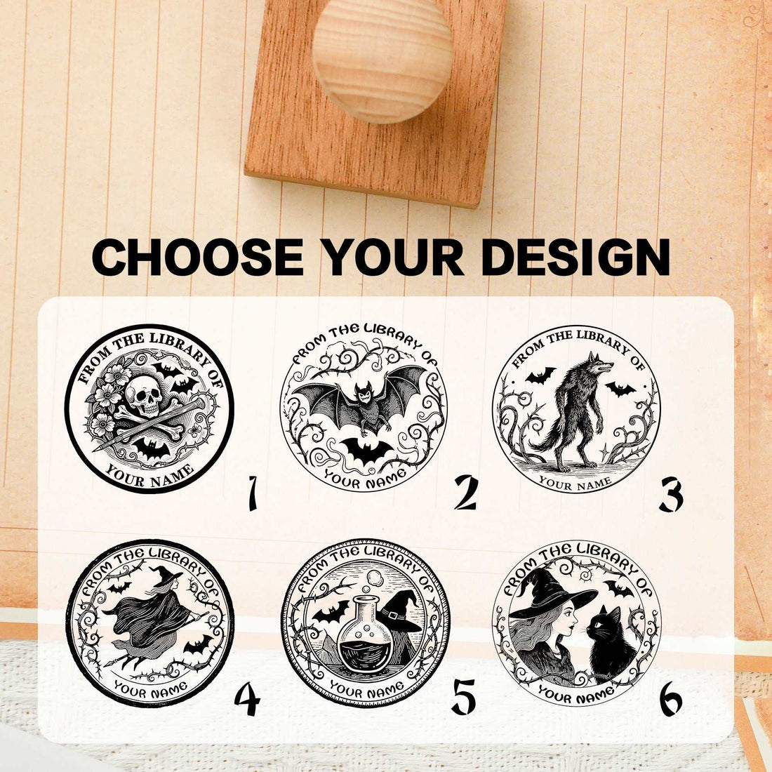 Bespoke Custom Stamps for Home Library Bookplate Marking