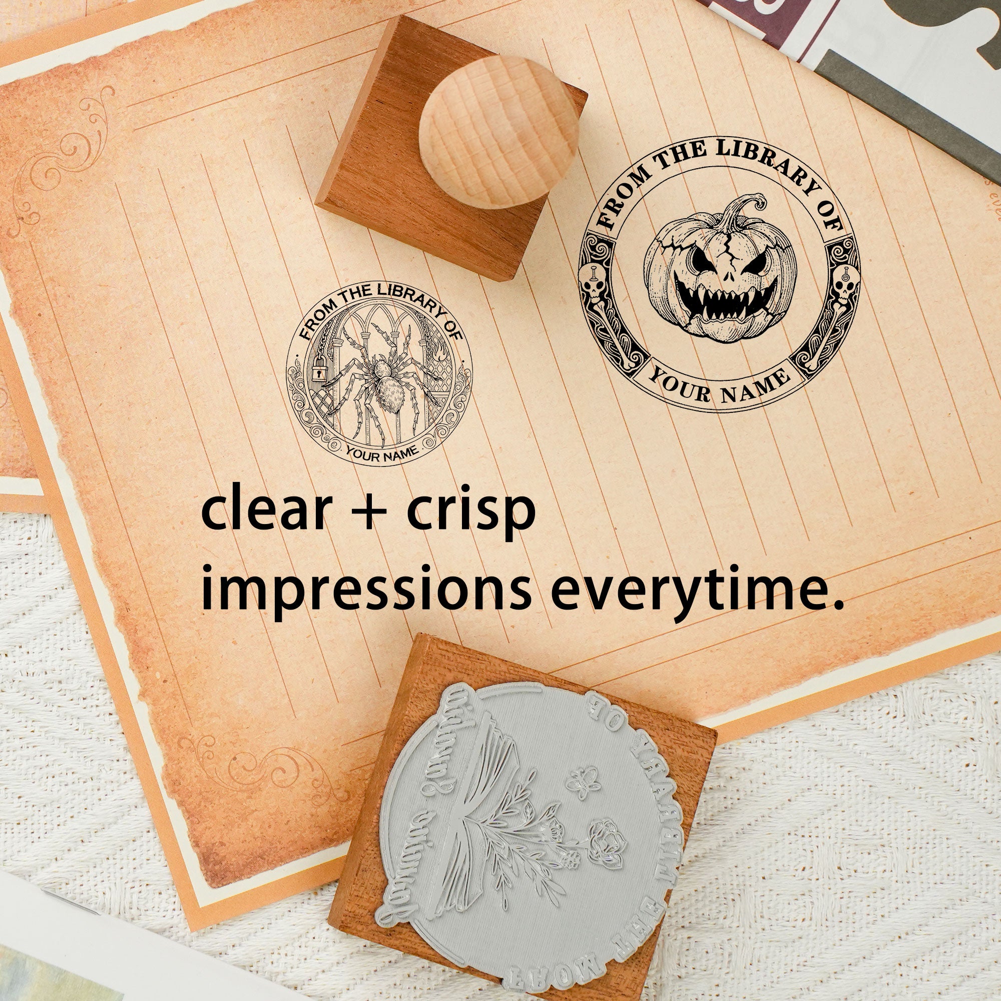 Customized vintage art stamps (Halloween)