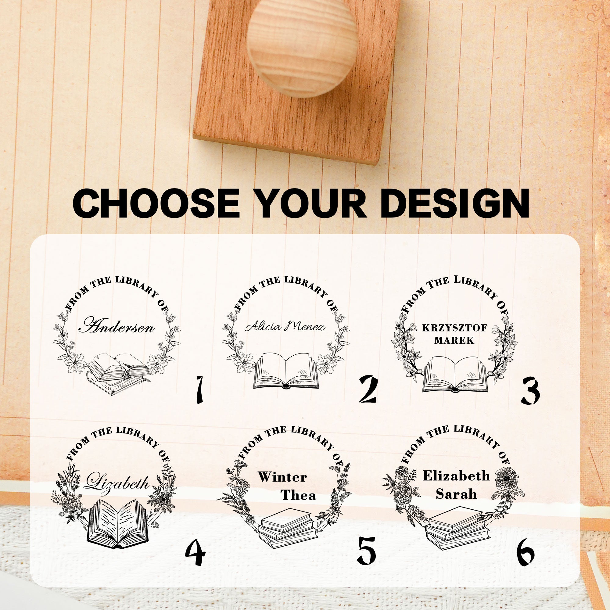 Custom Retro Wooden Stamp