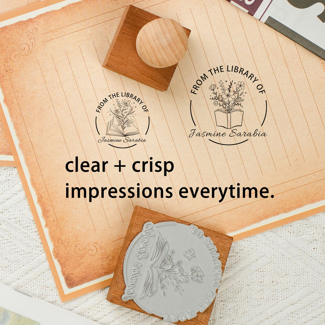 Artistic Rubber Wood Stamp