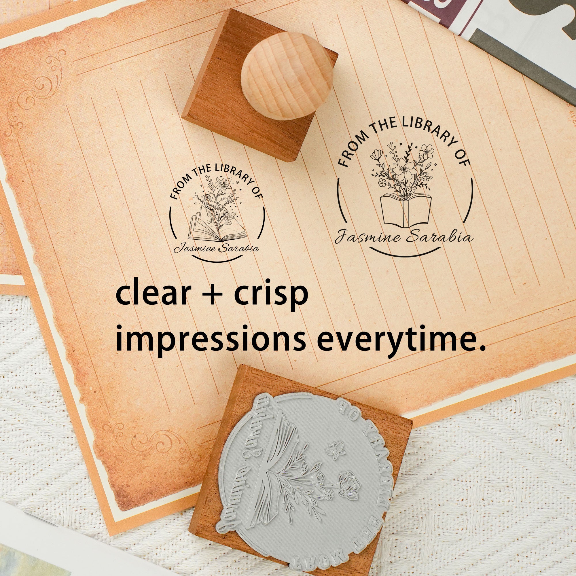 Artistic Rubber Wood Stamp