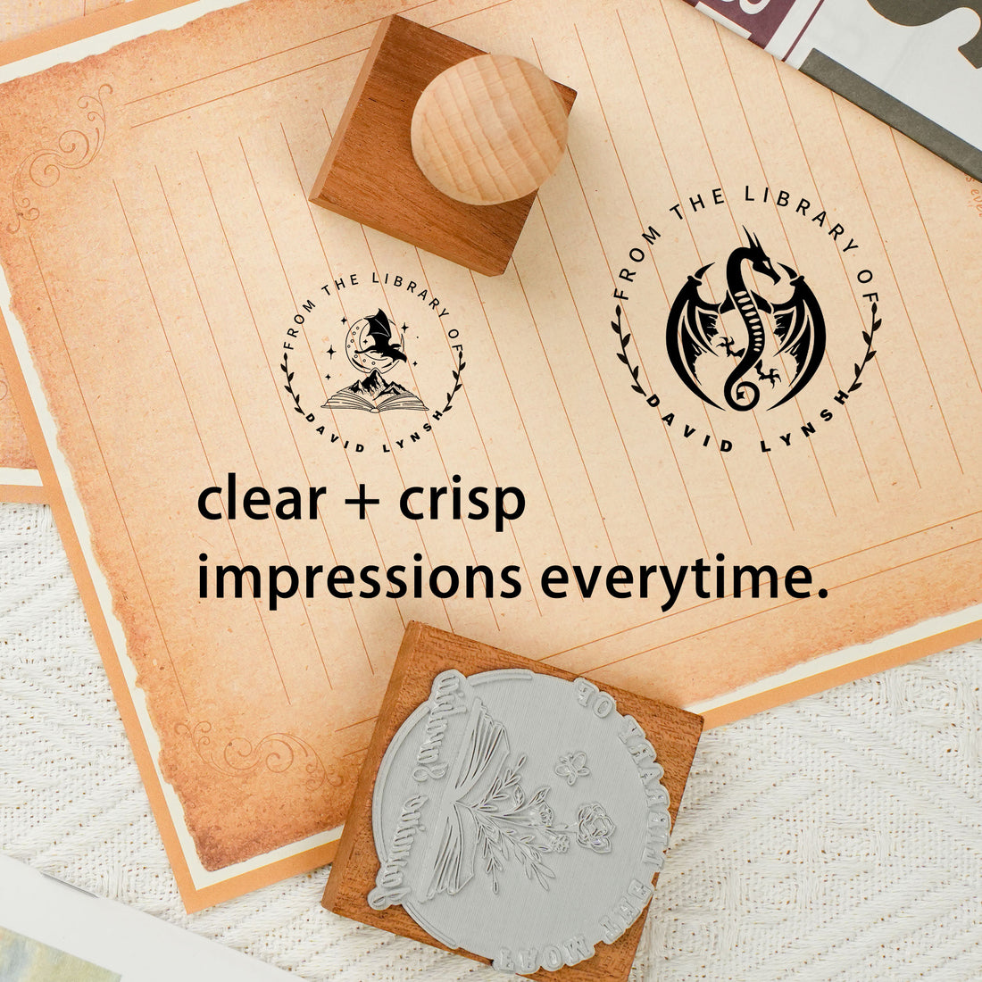 Custom Vintage Book Stamp