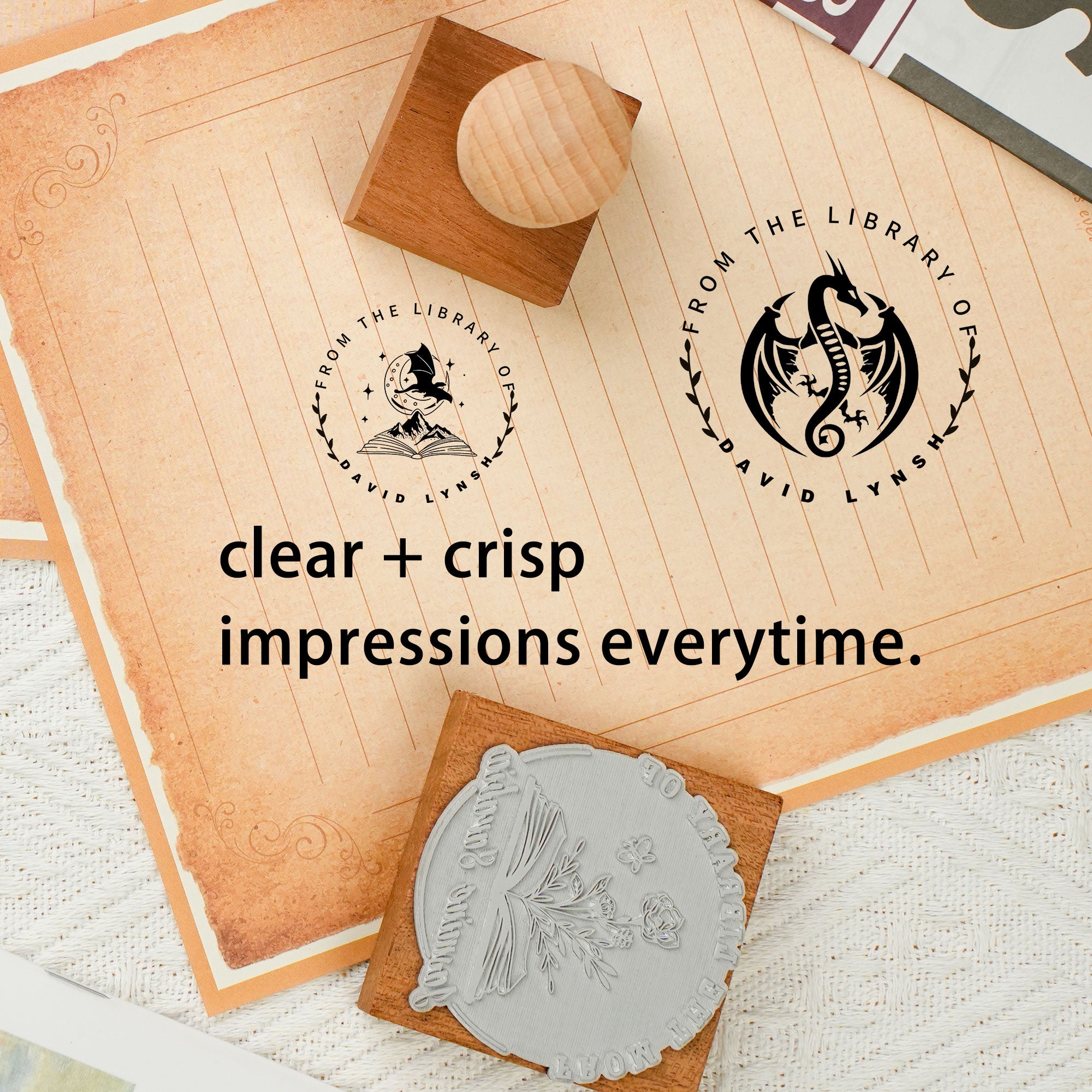 Custom Vintage Book Stamp