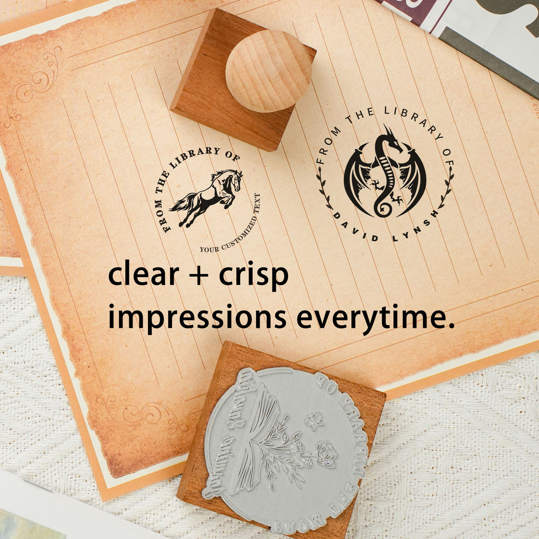 Custom Signature Wood Stamp