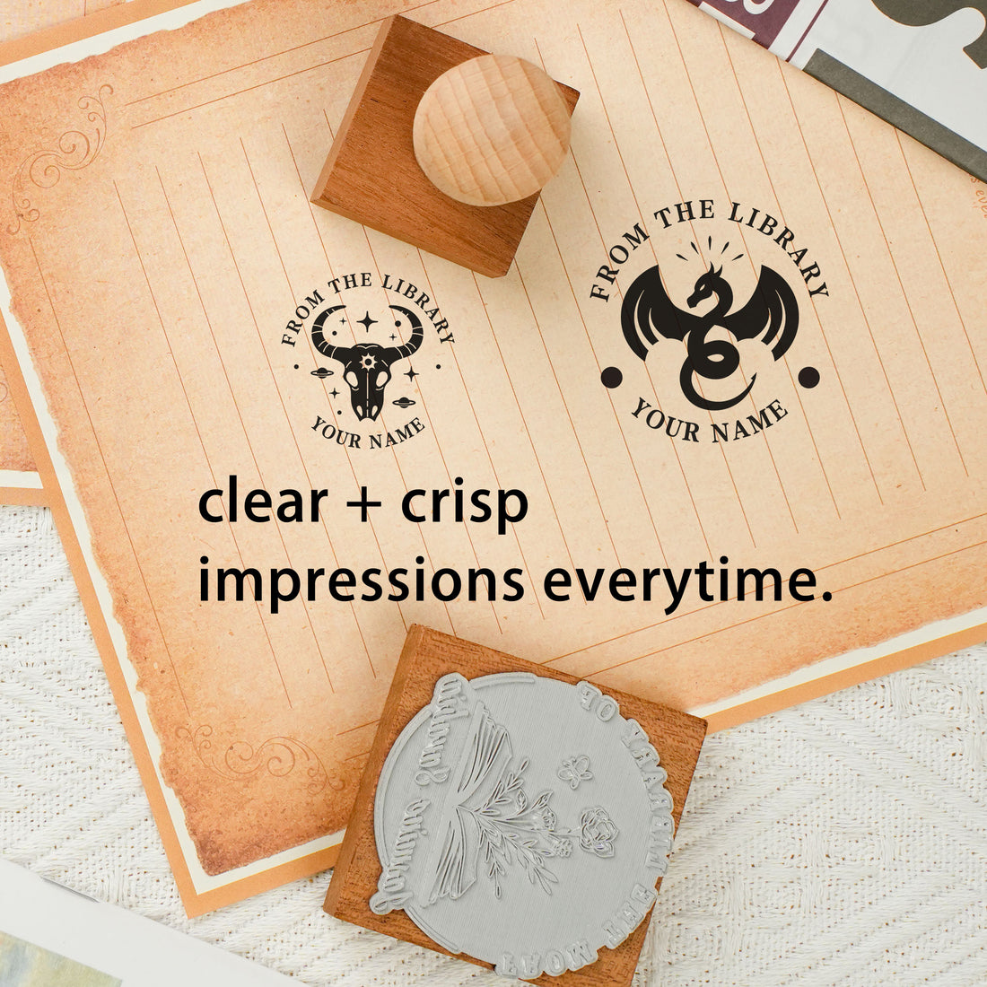 Custom Vintage Book Stamp