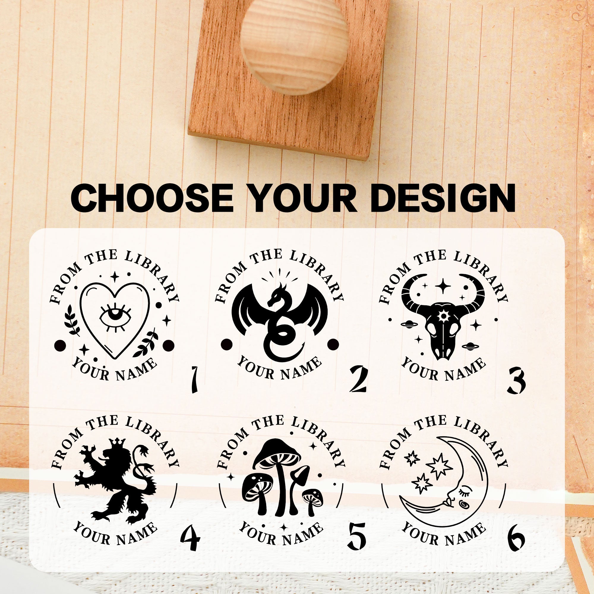 Custom Vintage Book Stamp