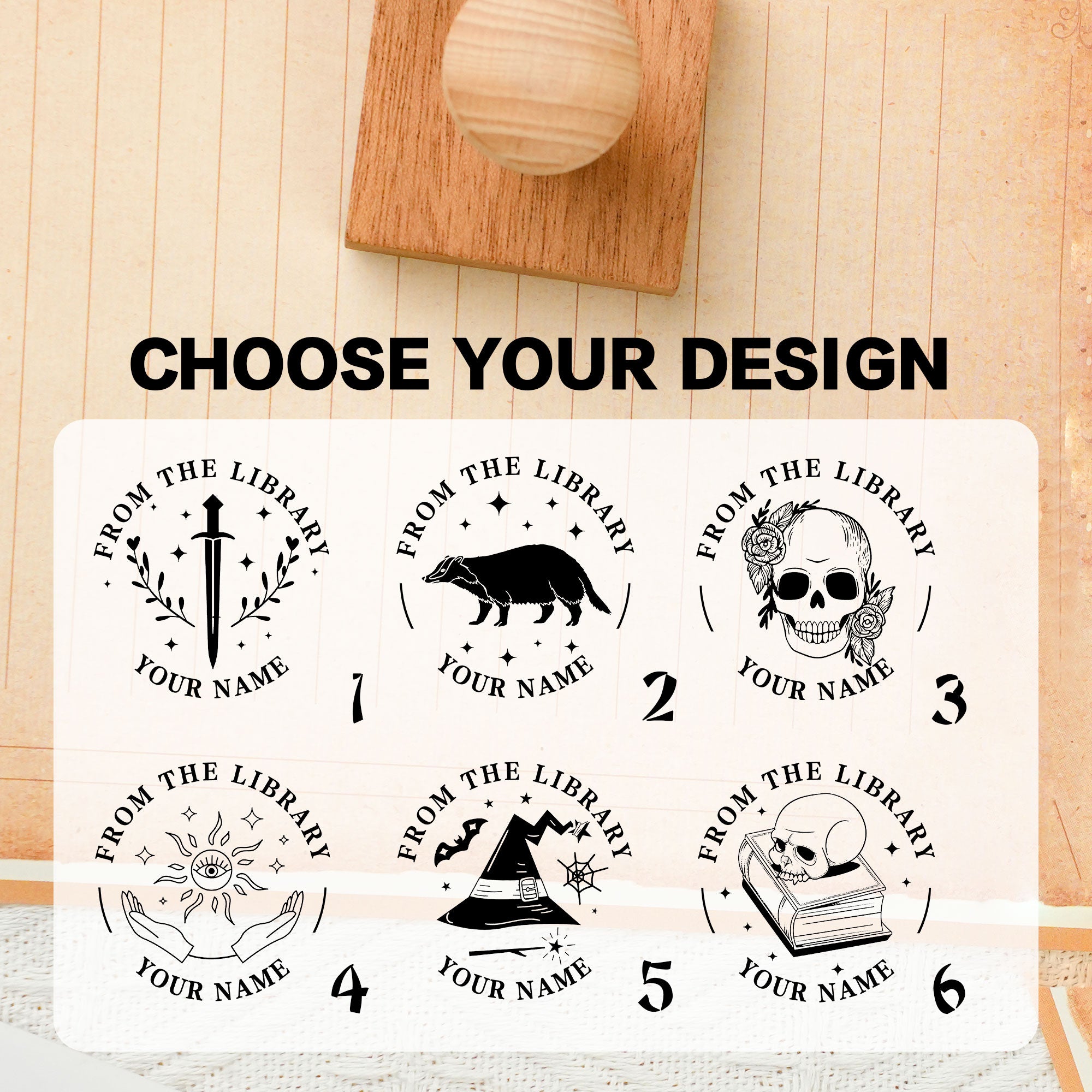 Custom DIY Craft Wood Stamp