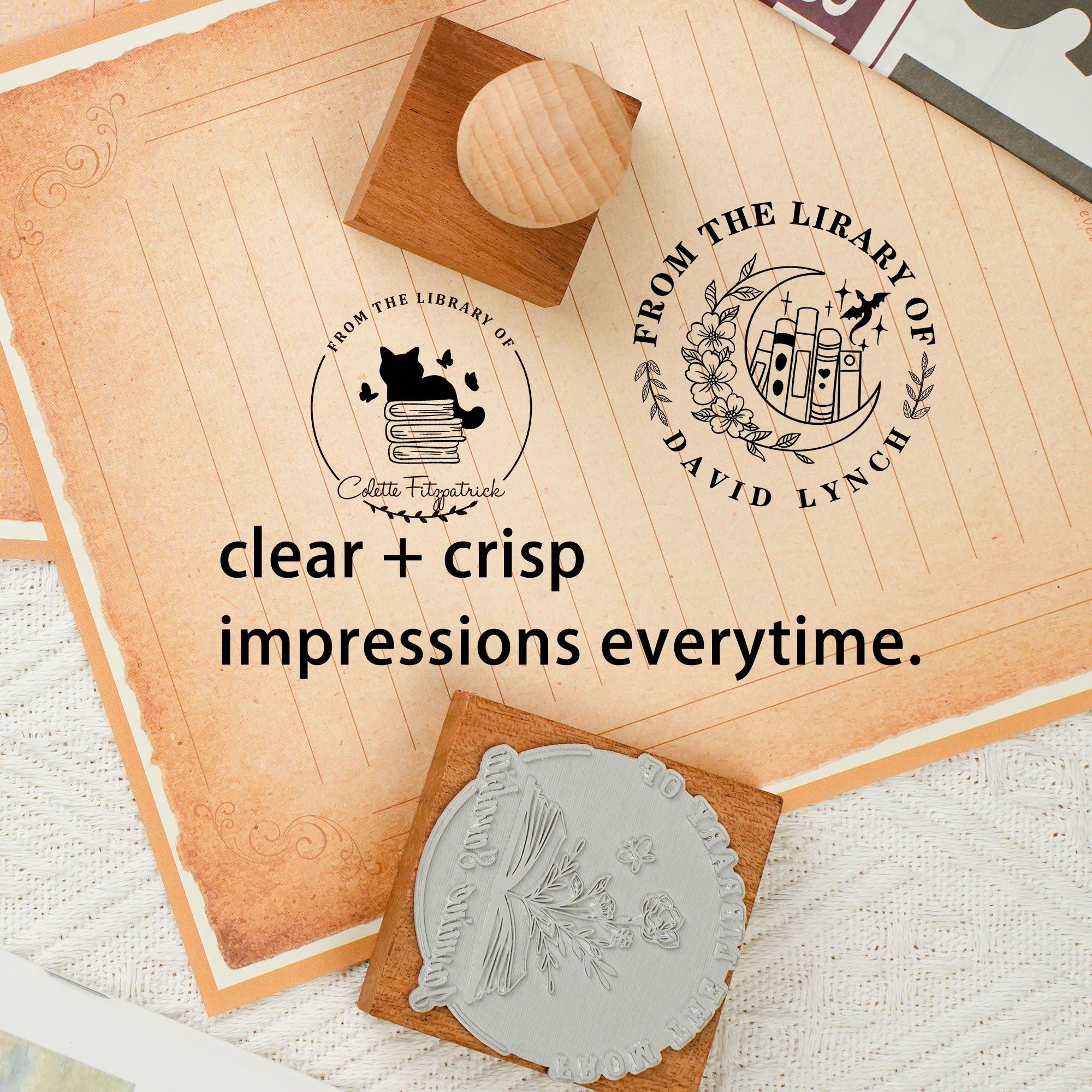 Custom Floral Art Stamp