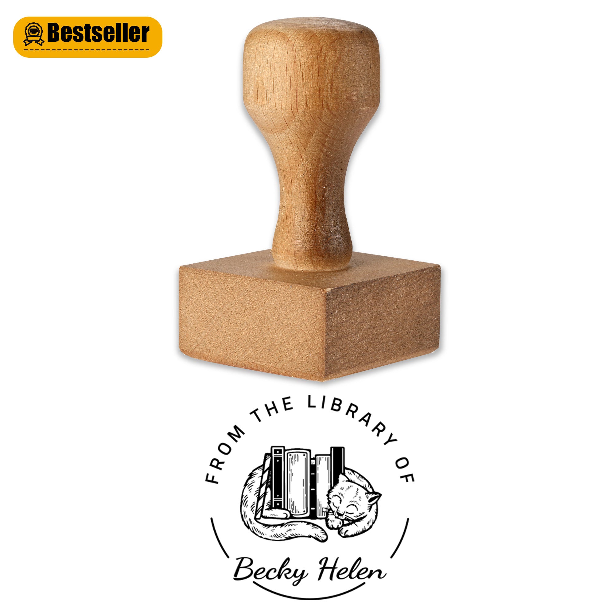 Custom Hand Design Wood Stamp