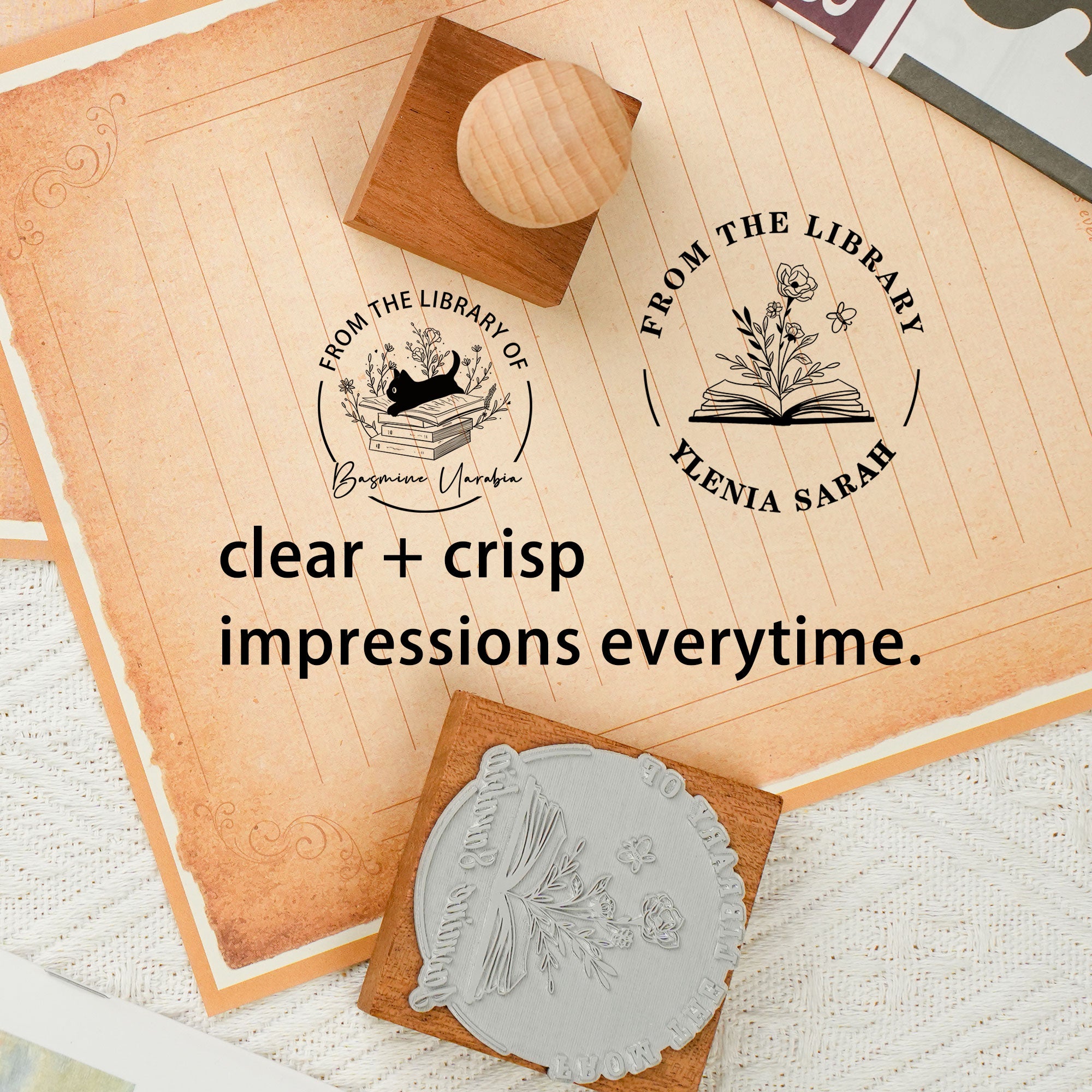 Custom Hand Design Wood Stamp