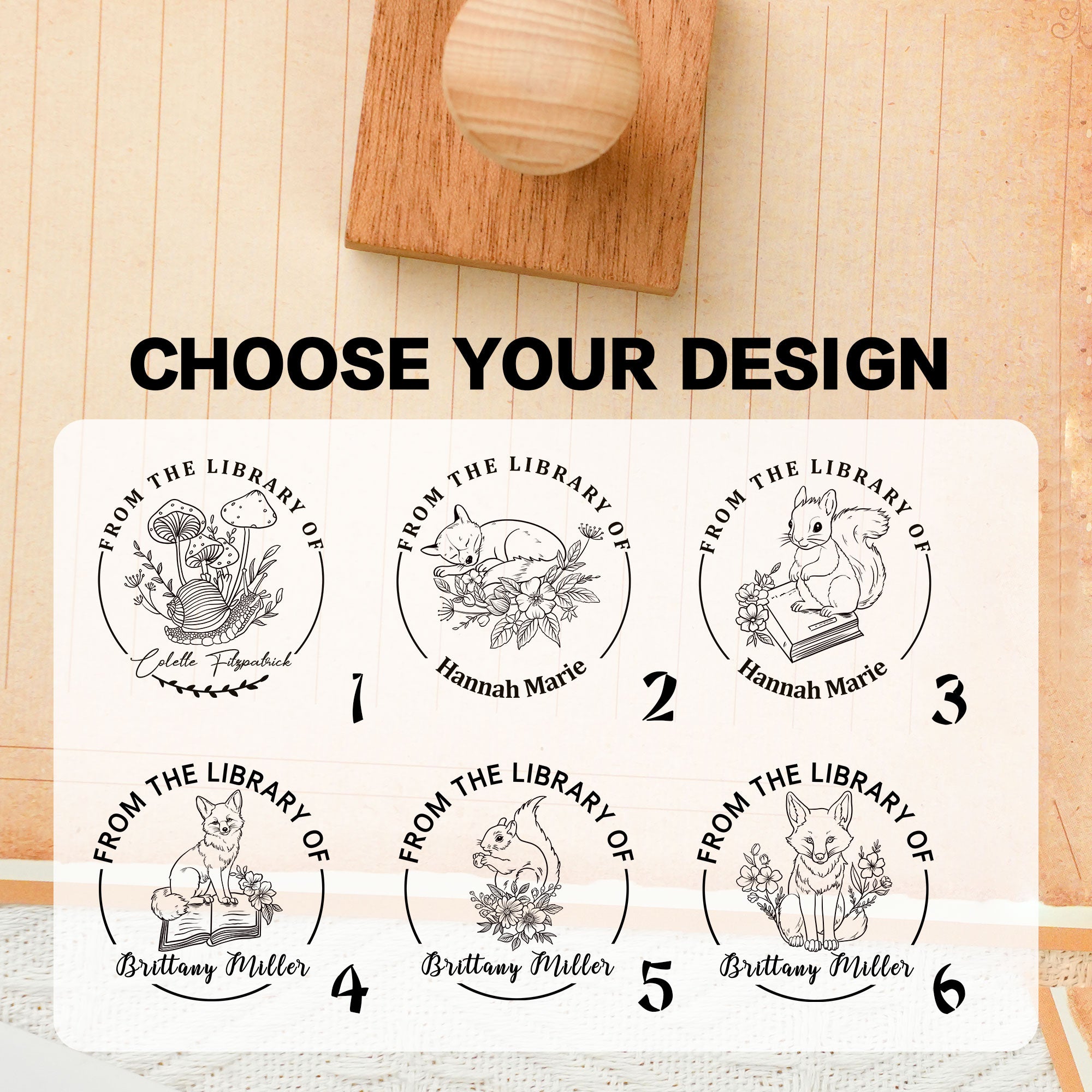 Custom Artistic Book Stamp